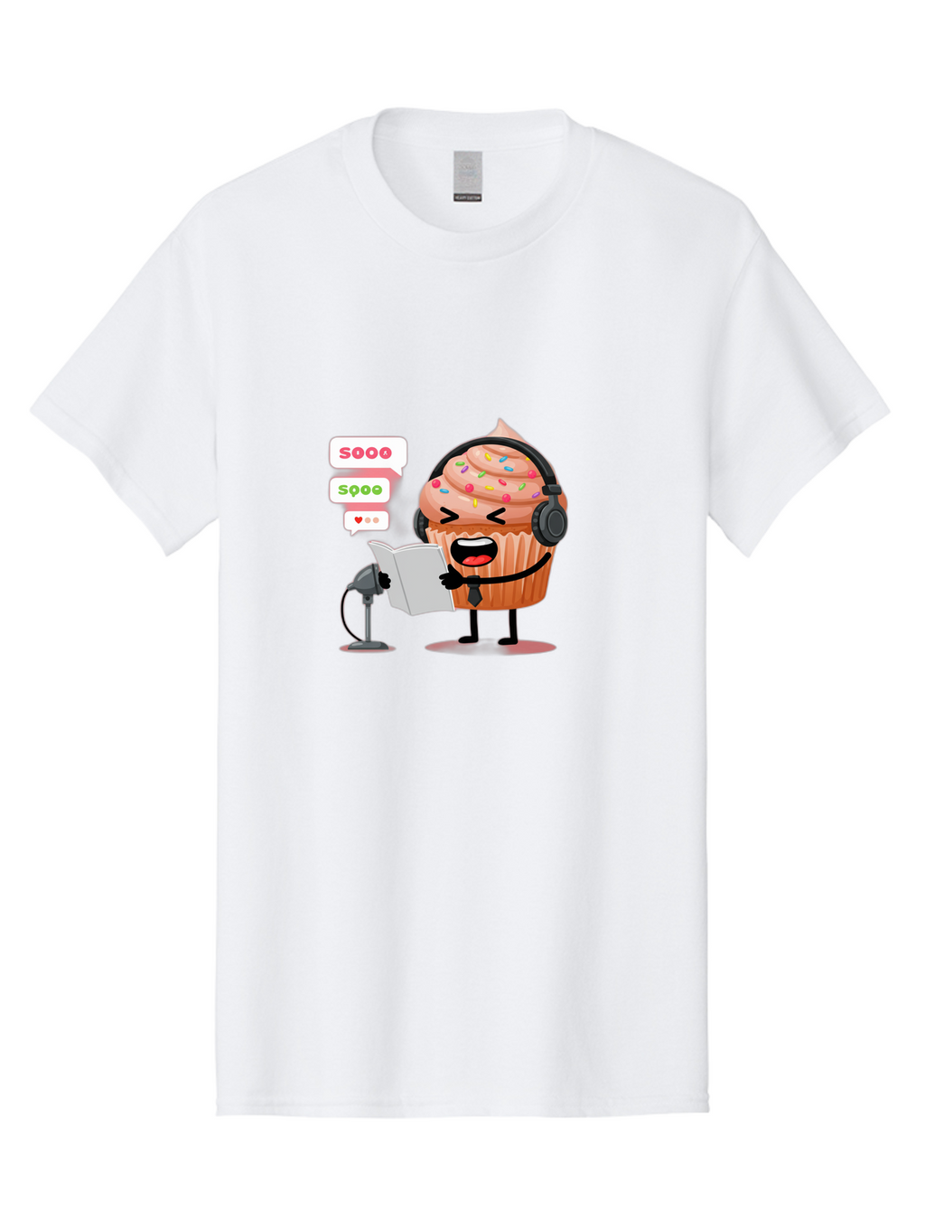 Cupcake-Podcaster Men'S Graphic Tee, 100% Cotton, Comfortable Casual Summer Wear, Machine Washable, Vintage Camera, Old Camera, Antique Camera, Black Camera, Classic Photography, Photography Equipment, Nostalgic Device, Film Camera, Camera Art Bah863