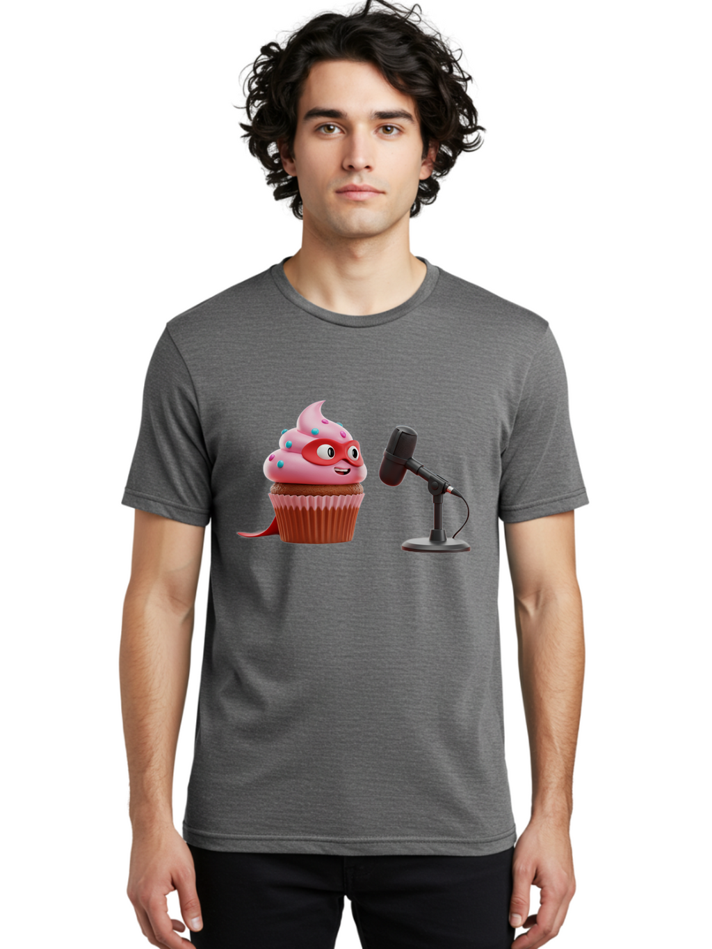 Cupcake-Superhero Men'S Graphic Tee, 100% Cotton, Comfortable Casual Summer Wear, Machine Washable, Vintage Camera, Old Camera, Antique Camera, Black Camera, Classic Photography, Photography Equipment, Nostalgic Device, Film Camera, Camera Art Bah864