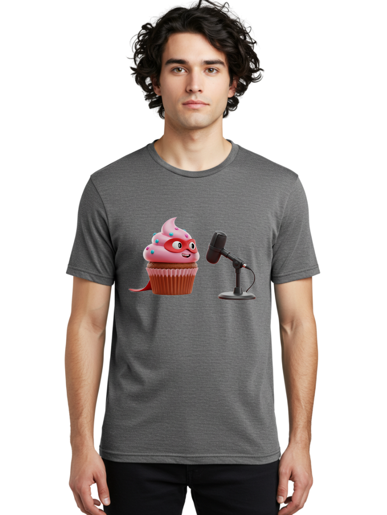 Cupcake-Superhero Men'S Graphic Tee, 100% Cotton, Comfortable Casual Summer Wear, Machine Washable, Vintage Camera, Old Camera, Antique Camera, Black Camera, Classic Photography, Photography Equipment, Nostalgic Device, Film Camera, Camera Art Bah864