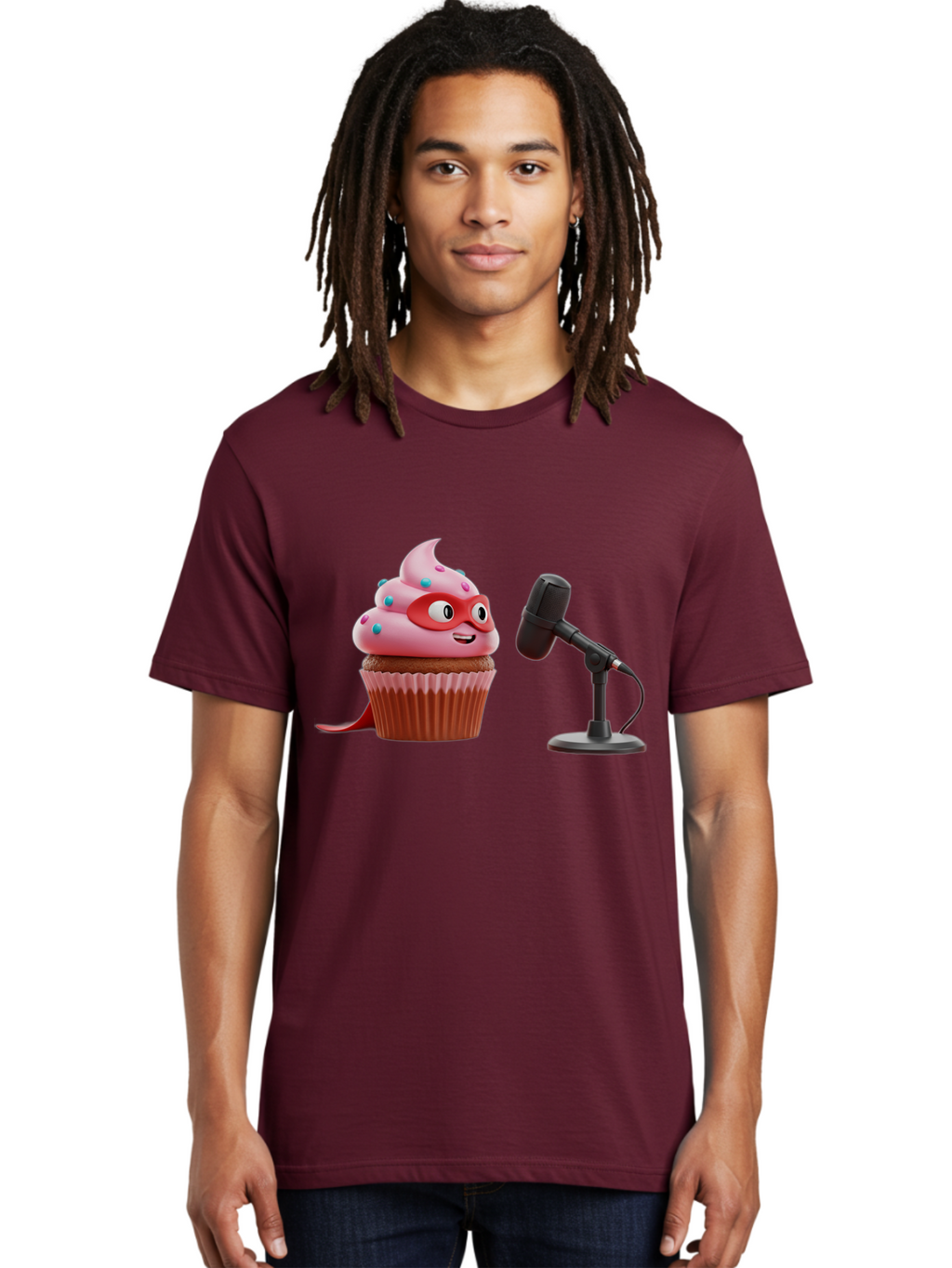 Cupcake-Superhero Men'S Graphic Tee, 100% Cotton, Comfortable Casual Summer Wear, Machine Washable, Vintage Camera, Old Camera, Antique Camera, Black Camera, Classic Photography, Photography Equipment, Nostalgic Device, Film Camera, Camera Art Bah864