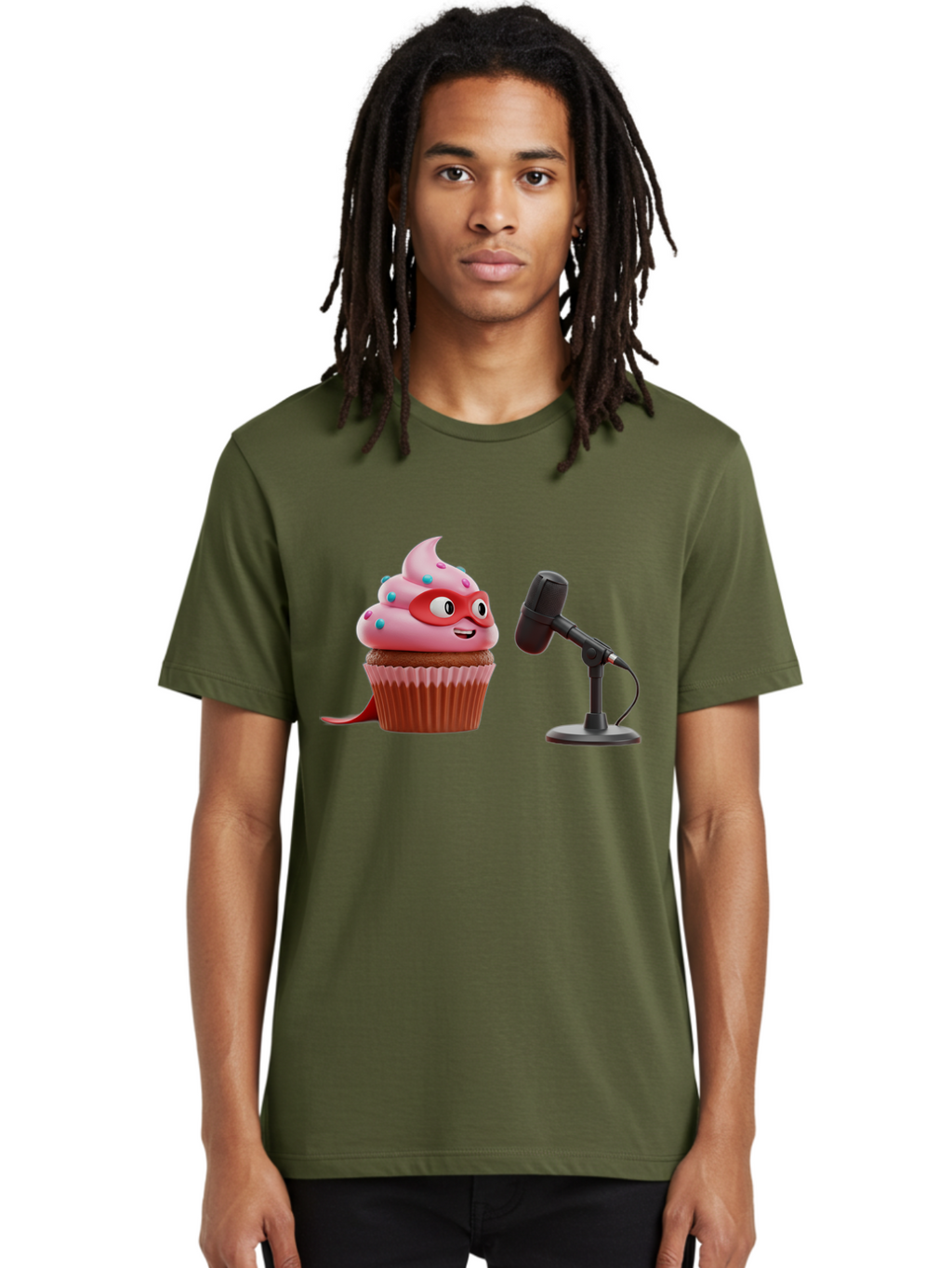 Cupcake-Superhero Men'S Graphic Tee, 100% Cotton, Comfortable Casual Summer Wear, Machine Washable, Vintage Camera, Old Camera, Antique Camera, Black Camera, Classic Photography, Photography Equipment, Nostalgic Device, Film Camera, Camera Art Bah864