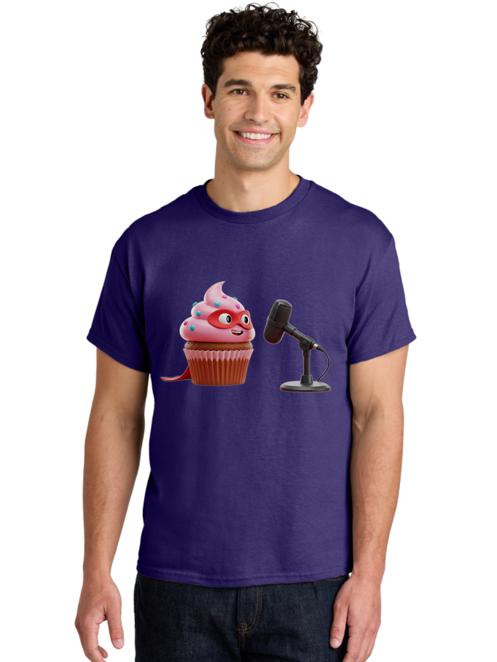 Cupcake-Superhero Men'S Graphic Tee, 100% Cotton, Comfortable Casual Summer Wear, Machine Washable, Vintage Camera, Old Camera, Antique Camera, Black Camera, Classic Photography, Photography Equipment, Nostalgic Device, Film Camera, Camera Art Bah864