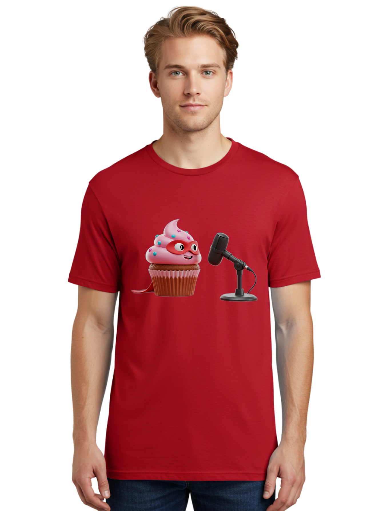 Cupcake-Superhero Men'S Graphic Tee, 100% Cotton, Comfortable Casual Summer Wear, Machine Washable, Vintage Camera, Old Camera, Antique Camera, Black Camera, Classic Photography, Photography Equipment, Nostalgic Device, Film Camera, Camera Art Bah864