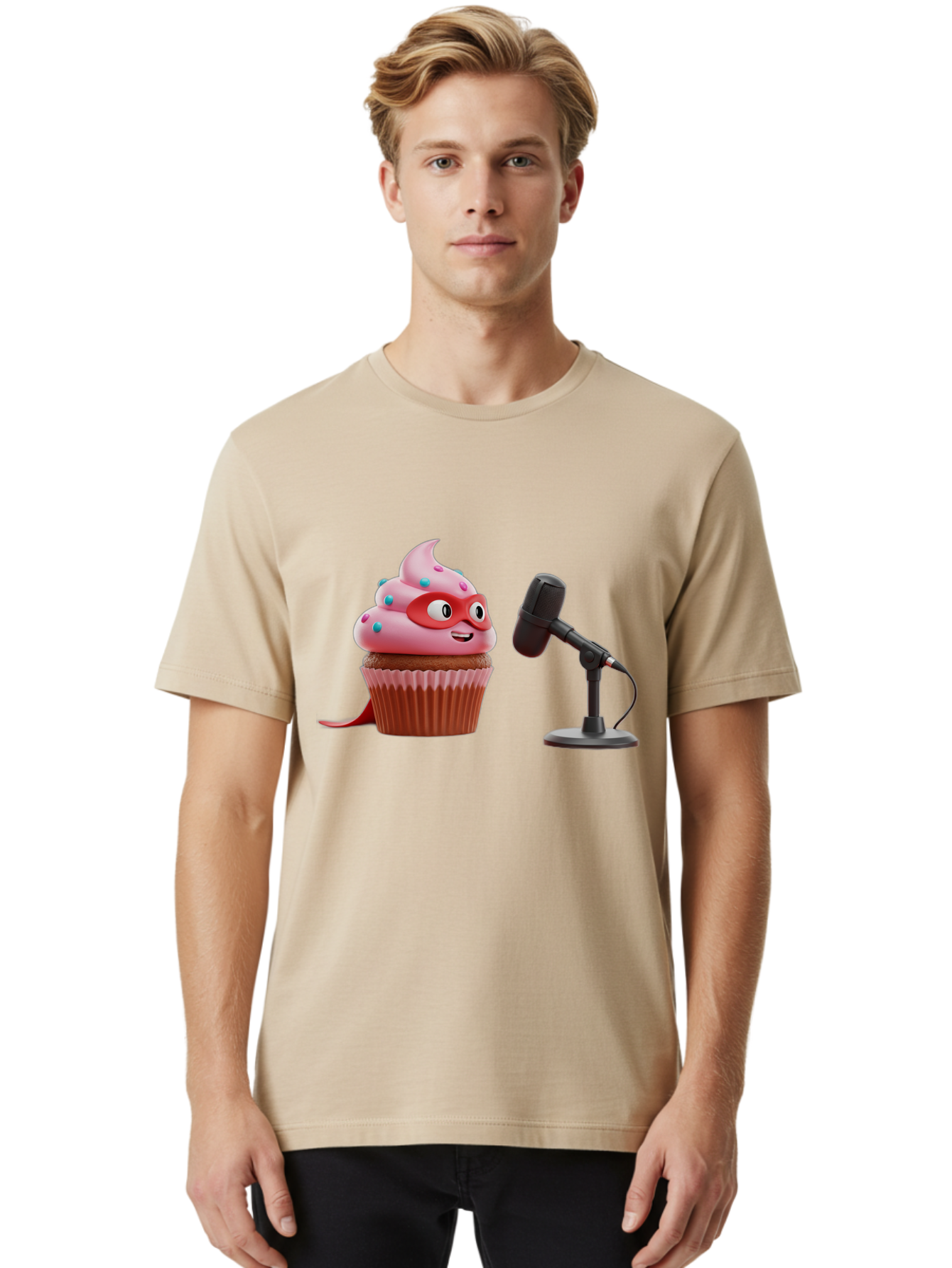 Cupcake-Superhero Men'S Graphic Tee, 100% Cotton, Comfortable Casual Summer Wear, Machine Washable, Vintage Camera, Old Camera, Antique Camera, Black Camera, Classic Photography, Photography Equipment, Nostalgic Device, Film Camera, Camera Art Bah864