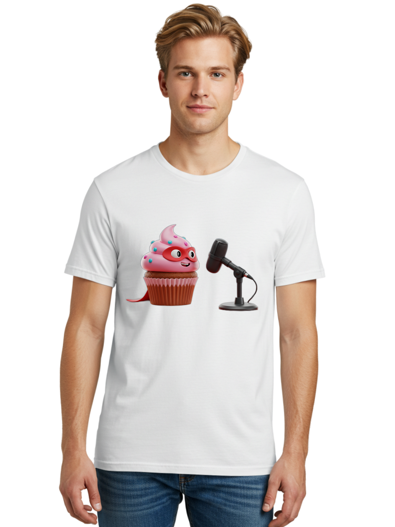 Cupcake-Superhero Men'S Graphic Tee, 100% Cotton, Comfortable Casual Summer Wear, Machine Washable, Vintage Camera, Old Camera, Antique Camera, Black Camera, Classic Photography, Photography Equipment, Nostalgic Device, Film Camera, Camera Art Bah864