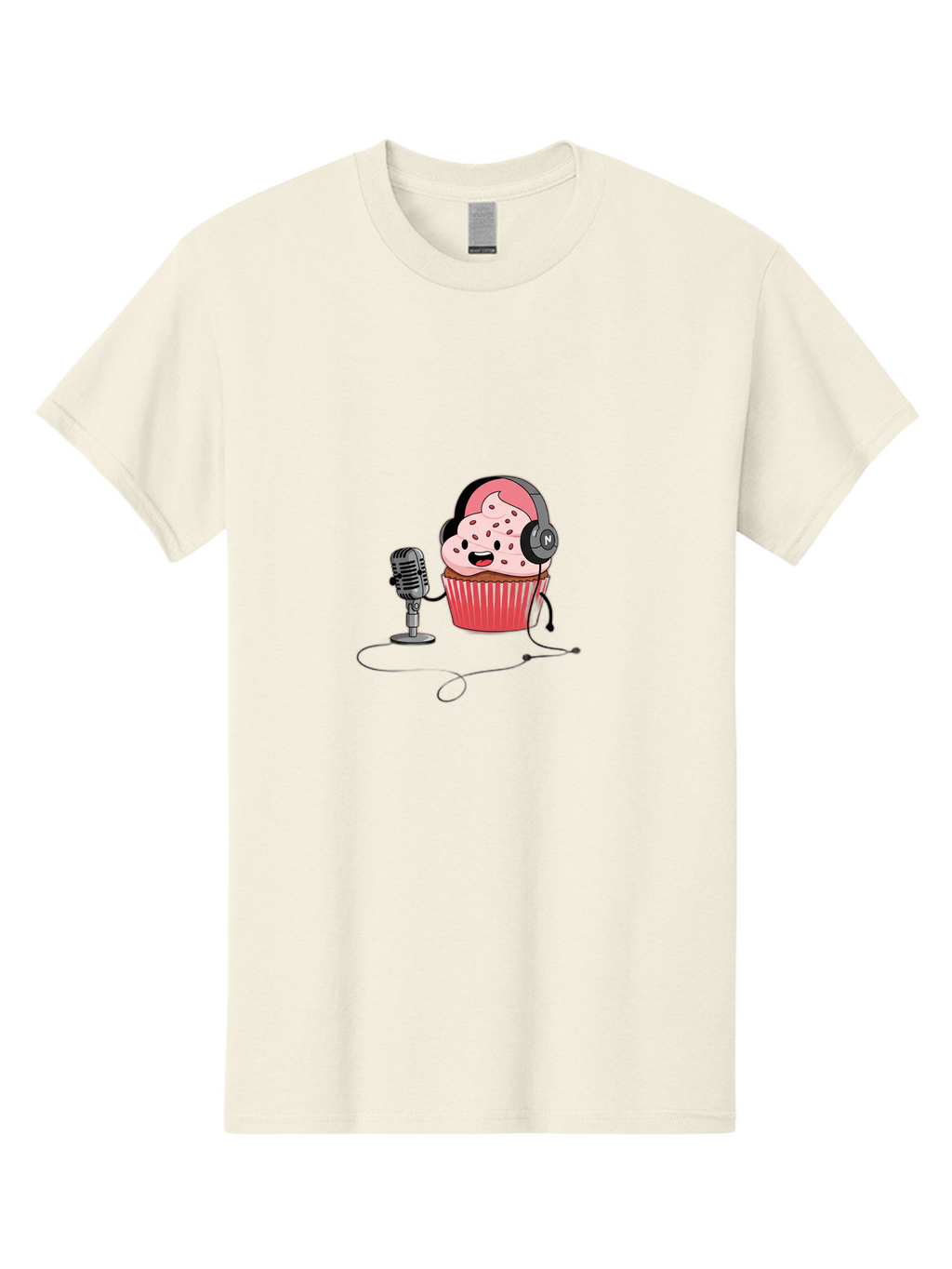 Cupcake-With-Headphones Men'S Graphic Tee, 100% Cotton, Comfortable Casual Summer Wear, Machine Washable, Vintage Camera, Old Camera, Antique Camera, Black Camera, Classic Photography, Photography Equipment, Nostalgic Device, Film Camera, Bah869