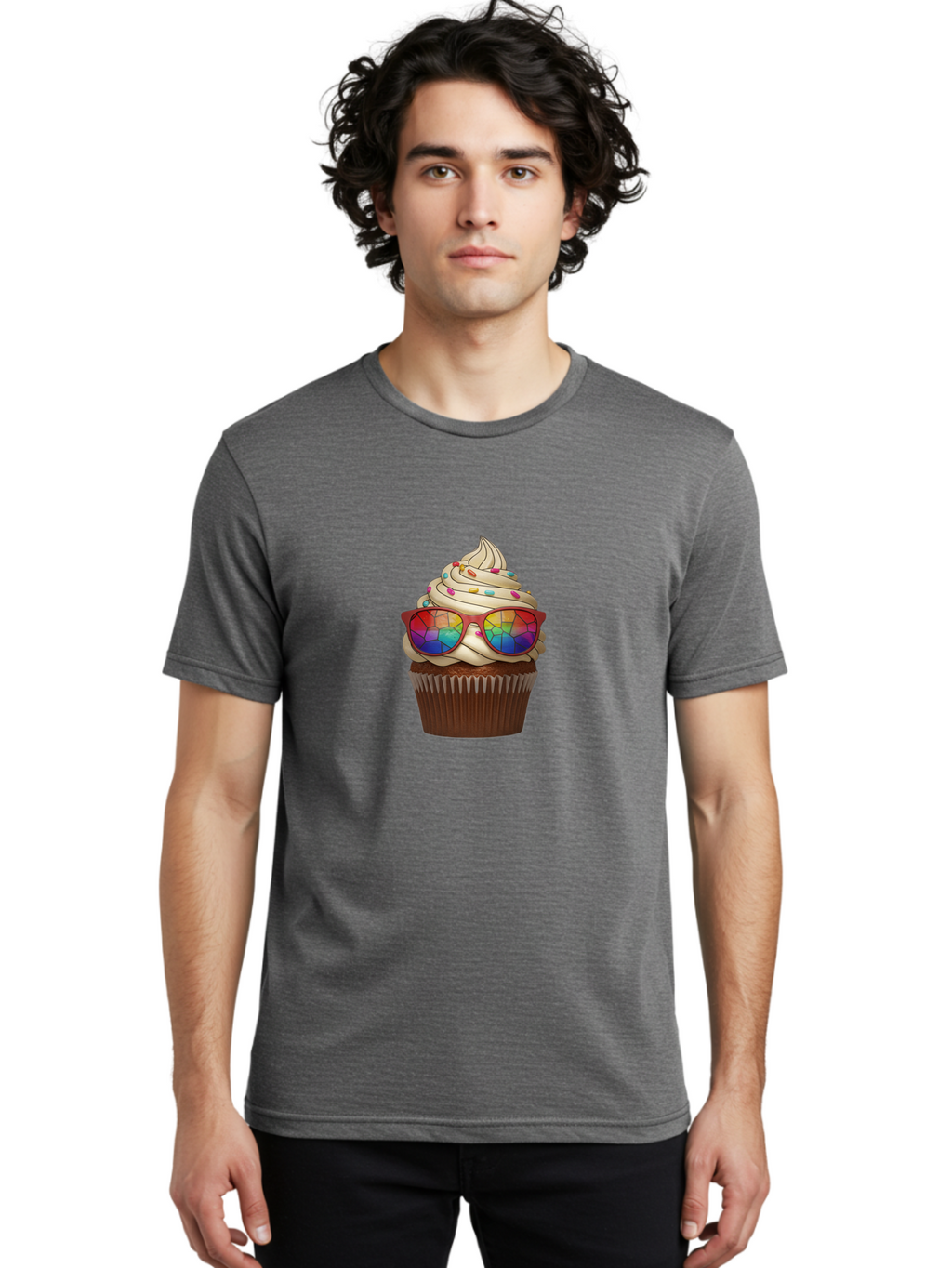 Cupcake-With-Sunglasses-5 Men'S Graphic Tee, 100% Cotton, Comfortable Casual Summer Wear, Machine Washable, Vintage Camera, Old Camera, Antique Camera, Black Camera, Classic Photography, Photography Equipment, Nostalgic Device, Film Camera, Bah876
