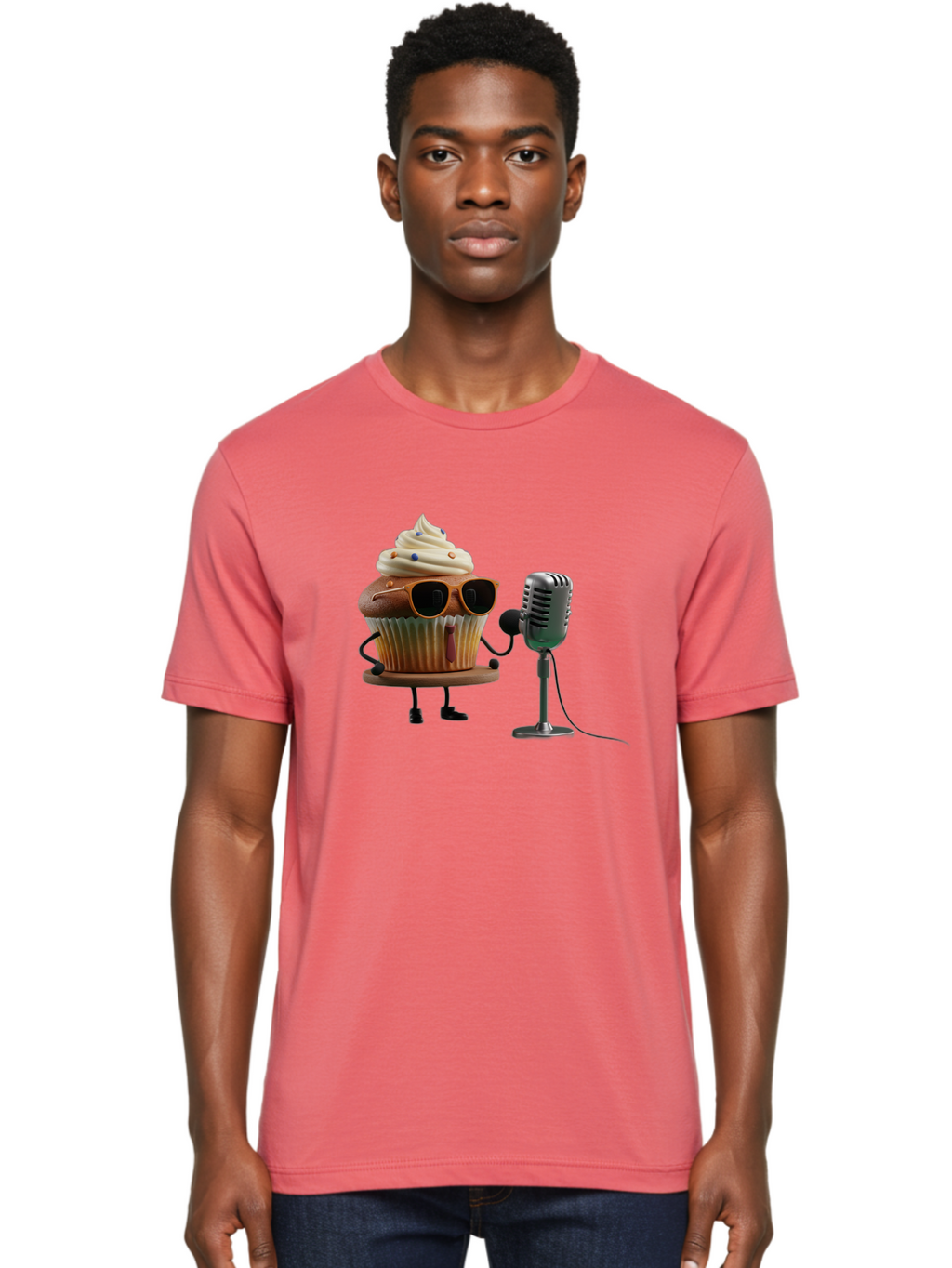 Cupcake-With-Sunglasses Men'S Graphic Tee, 100% Cotton, Comfortable Casual Summer Wear, Machine Washable, Vintage Camera, Old Camera, Antique Camera, Black Camera, Classic Photography, Photography Equipment, Nostalgic Device, Film Camera, Bah878