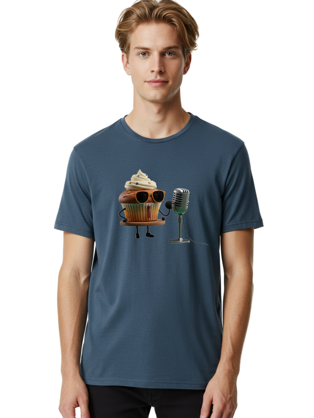 Cupcake-With-Sunglasses Men'S Graphic Tee, 100% Cotton, Comfortable Casual Summer Wear, Machine Washable, Vintage Camera, Old Camera, Antique Camera, Black Camera, Classic Photography, Photography Equipment, Nostalgic Device, Film Camera, Bah878