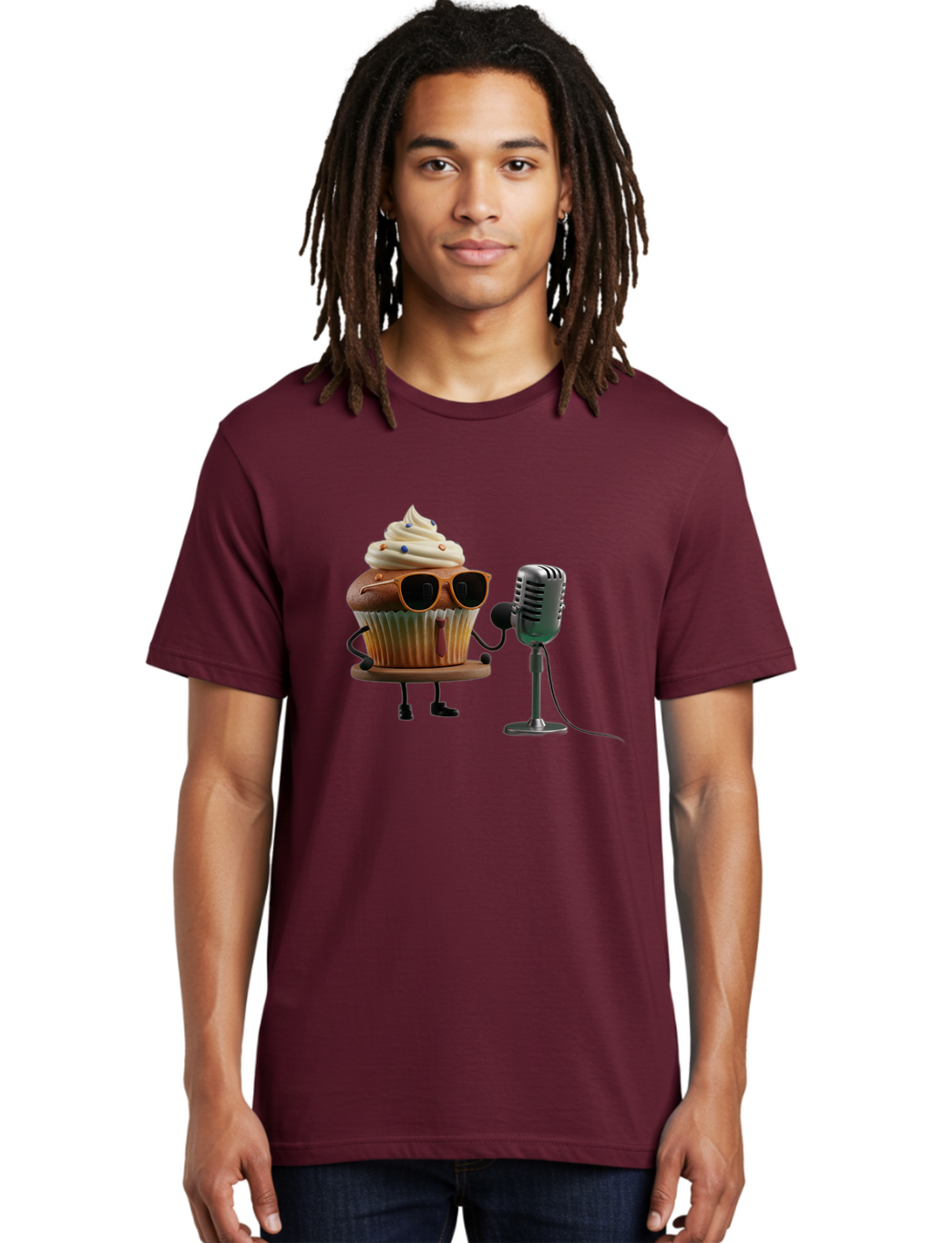 Cupcake-With-Sunglasses Men'S Graphic Tee, 100% Cotton, Comfortable Casual Summer Wear, Machine Washable, Vintage Camera, Old Camera, Antique Camera, Black Camera, Classic Photography, Photography Equipment, Nostalgic Device, Film Camera, Bah878