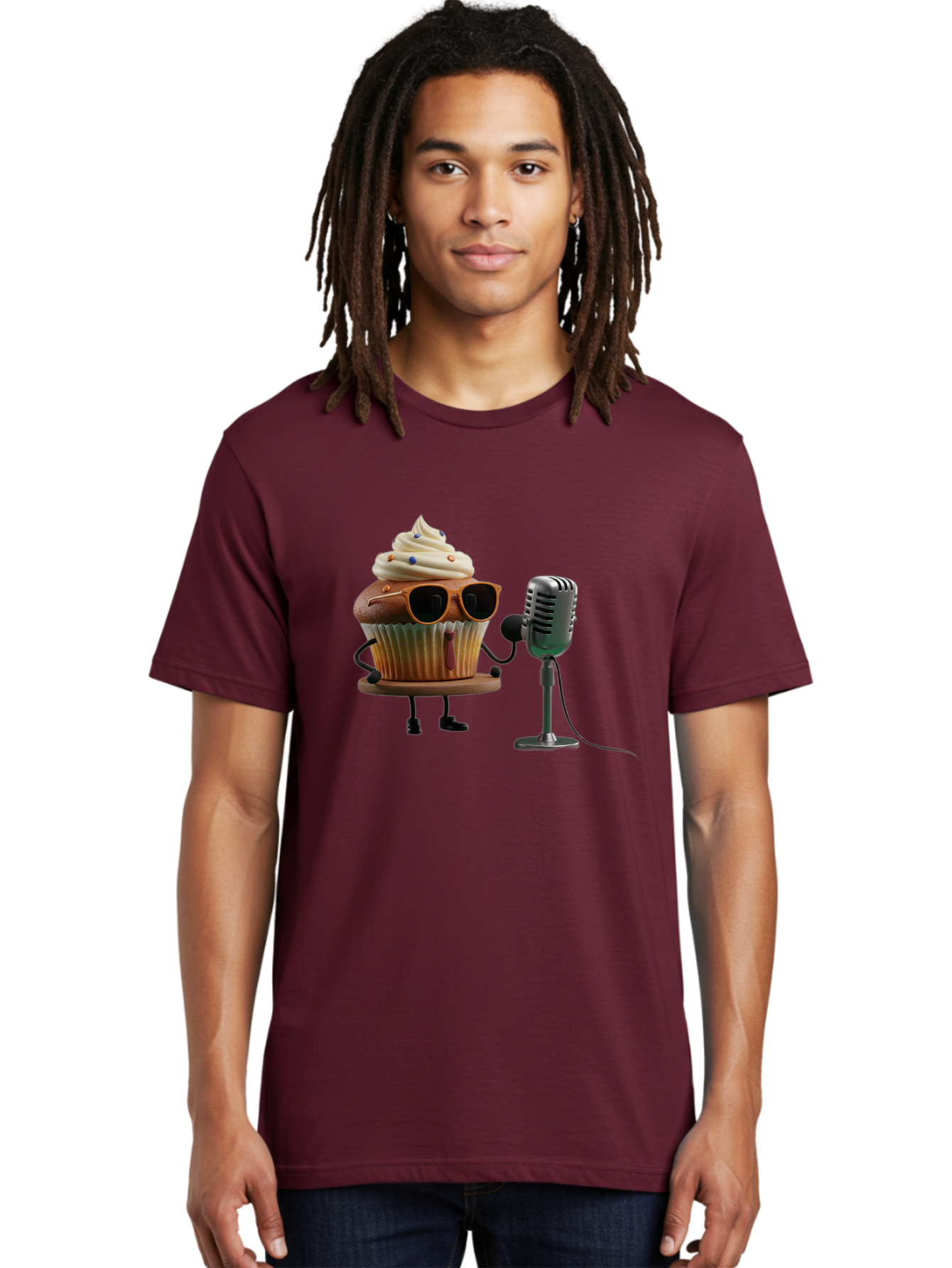 Cupcake-With-Sunglasses Men'S Graphic Tee, 100% Cotton, Comfortable Casual Summer Wear, Machine Washable, Vintage Camera, Old Camera, Antique Camera, Black Camera, Classic Photography, Photography Equipment, Nostalgic Device, Film Camera, Bah878