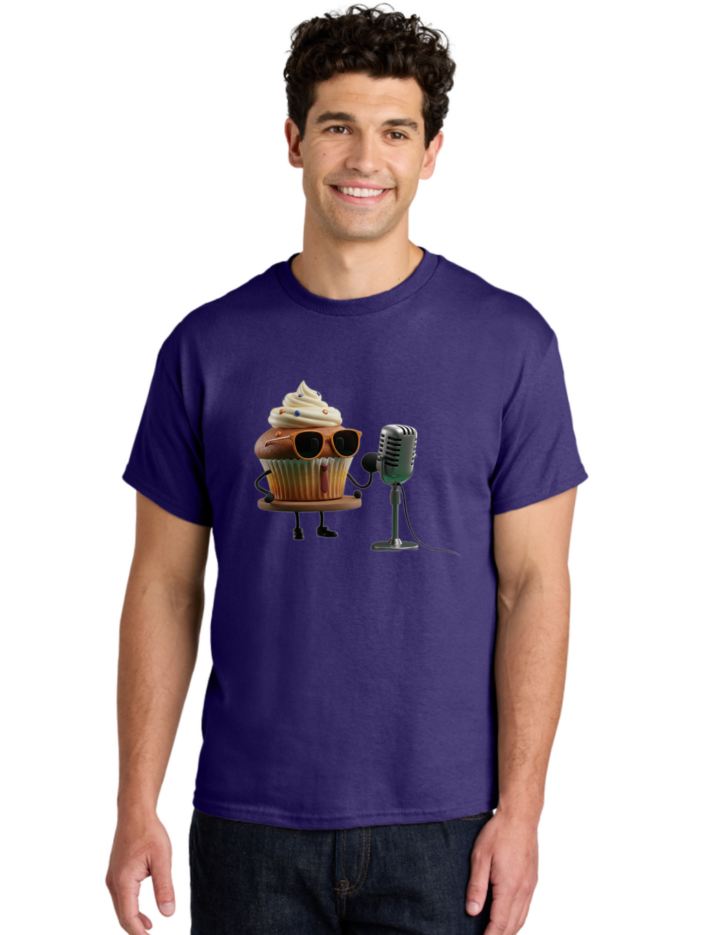 Cupcake-With-Sunglasses Men'S Graphic Tee, 100% Cotton, Comfortable Casual Summer Wear, Machine Washable, Vintage Camera, Old Camera, Antique Camera, Black Camera, Classic Photography, Photography Equipment, Nostalgic Device, Film Camera, Bah878