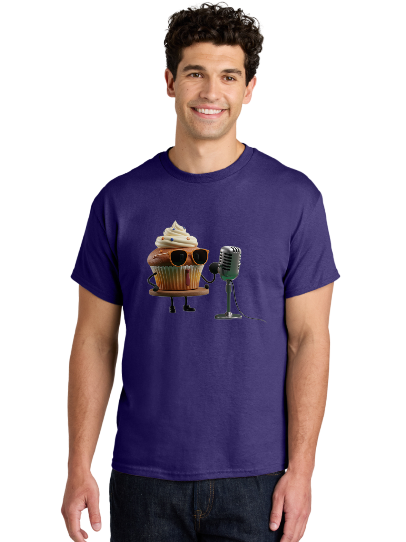 Cupcake-With-Sunglasses Men'S Graphic Tee, 100% Cotton, Comfortable Casual Summer Wear, Machine Washable, Vintage Camera, Old Camera, Antique Camera, Black Camera, Classic Photography, Photography Equipment, Nostalgic Device, Film Camera, Bah878