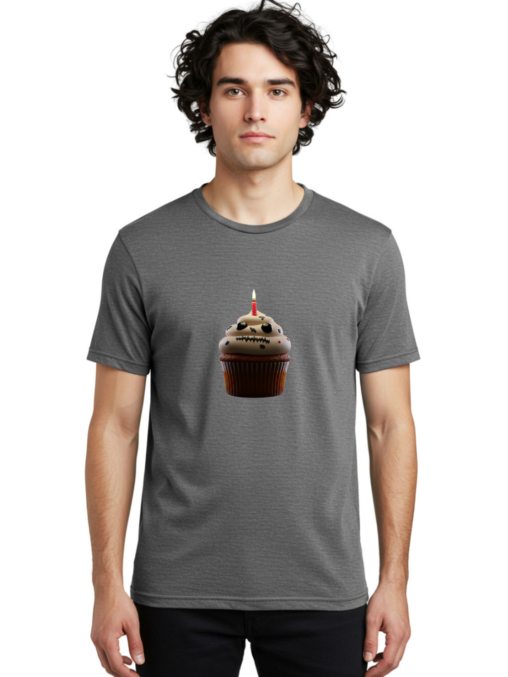 Cupcake-With-Zombie-Face Men'S Graphic Tee, 100% Cotton, Comfortable Casual Summer Wear, Machine Washable, Vintage Camera, Old Camera, Antique Camera, Black Camera, Classic Photography, Photography Equipment, Nostalgic Device, Film Camera, Bah880