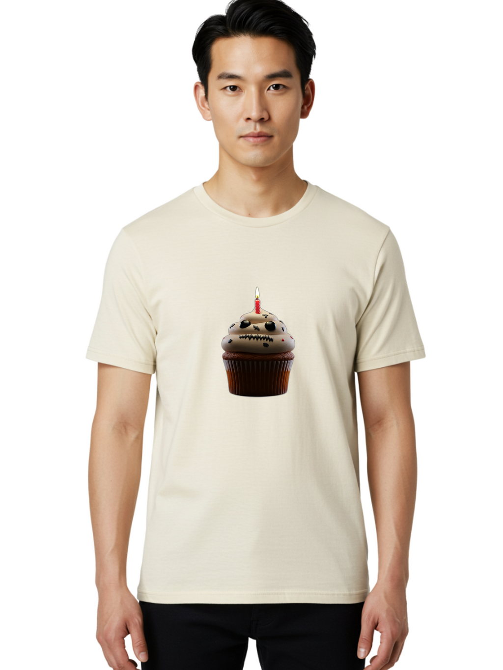 Cupcake-With-Zombie-Face Men'S Graphic Tee, 100% Cotton, Comfortable Casual Summer Wear, Machine Washable, Vintage Camera, Old Camera, Antique Camera, Black Camera, Classic Photography, Photography Equipment, Nostalgic Device, Film Camera, Bah880