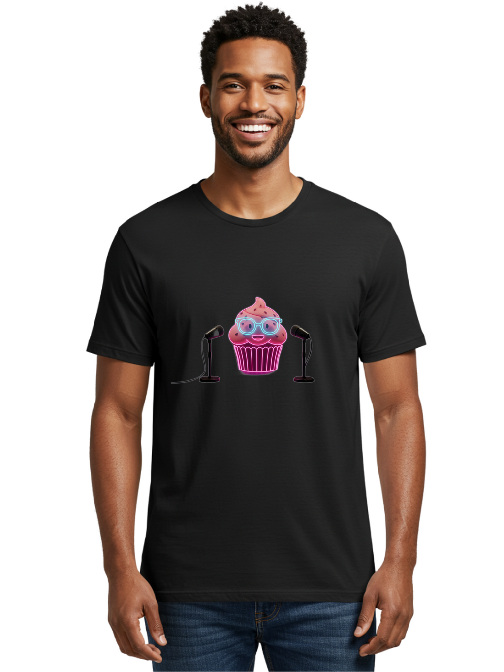 Cupcake Men'S Graphic Tee, 100% Cotton, Comfortable Casual Summer Wear, Machine Washable, Vintage Camera, Old Camera, Antique Camera, Black Camera, Classic Photography, Photography Equipment, Nostalgic Device, Film Camera, Camera Art Bah881