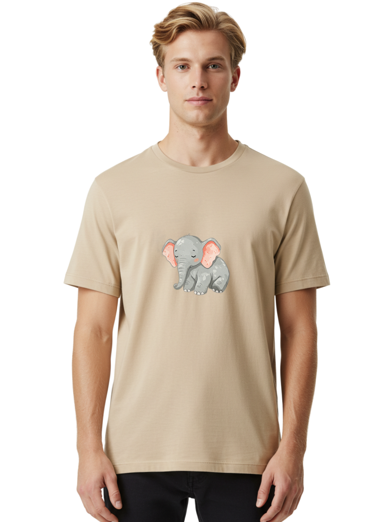 Cute-Elephant-1 Men'S Graphic Tee, 100% Cotton, Comfortable Casual Summer Wear, Machine Washable, Vintage Camera, Old Camera, Antique Camera, Black Camera, Classic Photography, Photography Equipment, Nostalgic Device, Film Camera, Camera Art Bah884