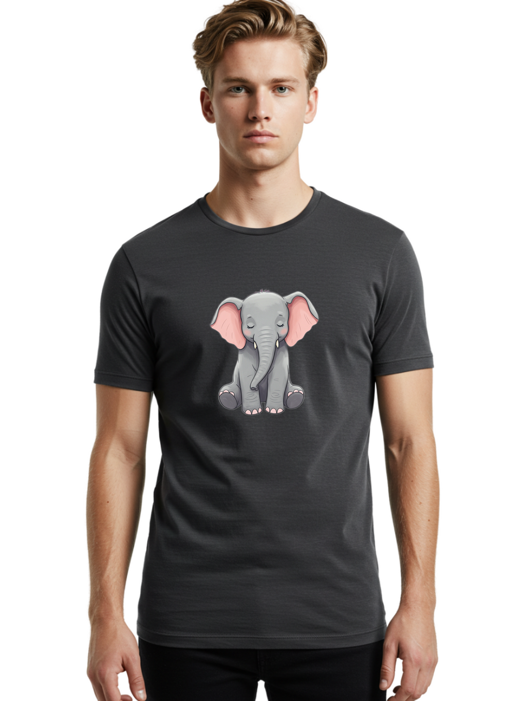 Cute-Elephant Men'S Graphic Tee, 100% Cotton, Comfortable Casual Summer Wear, Machine Washable, Vintage Camera, Old Camera, Antique Camera, Black Camera, Classic Photography, Photography Equipment, Nostalgic Device, Film Camera, Camera Art Bah885