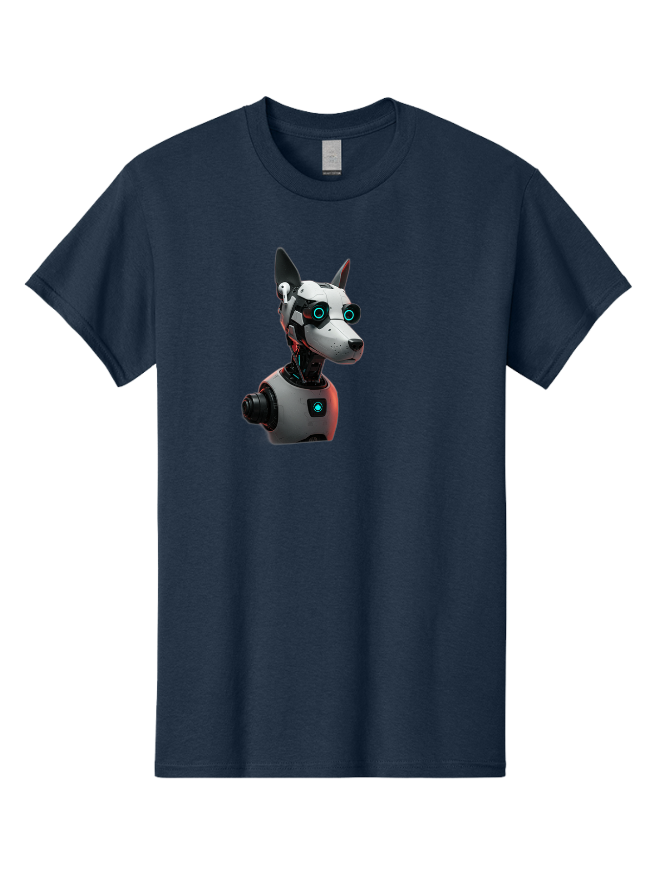 Cybernetic-Dog-Head Men'S Graphic Tee, 100% Cotton, Comfortable Casual Summer Wear, Machine Washable, Vintage Camera, Old Camera, Antique Camera, Black Camera, Classic Photography, Photography Equipment, Nostalgic Device, Film Camera, Bah887