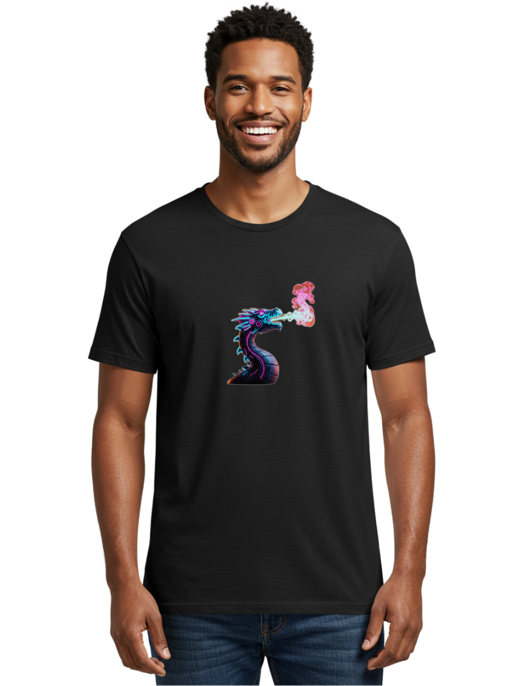 Cyberpunk-Dragon Men'S Graphic Tee, 100% Cotton, Comfortable Casual Summer Wear, Machine Washable, Vintage Camera, Old Camera, Antique Camera, Black Camera, Classic Photography, Photography Equipment, Nostalgic Device, Film Camera, Camera Art Bah890