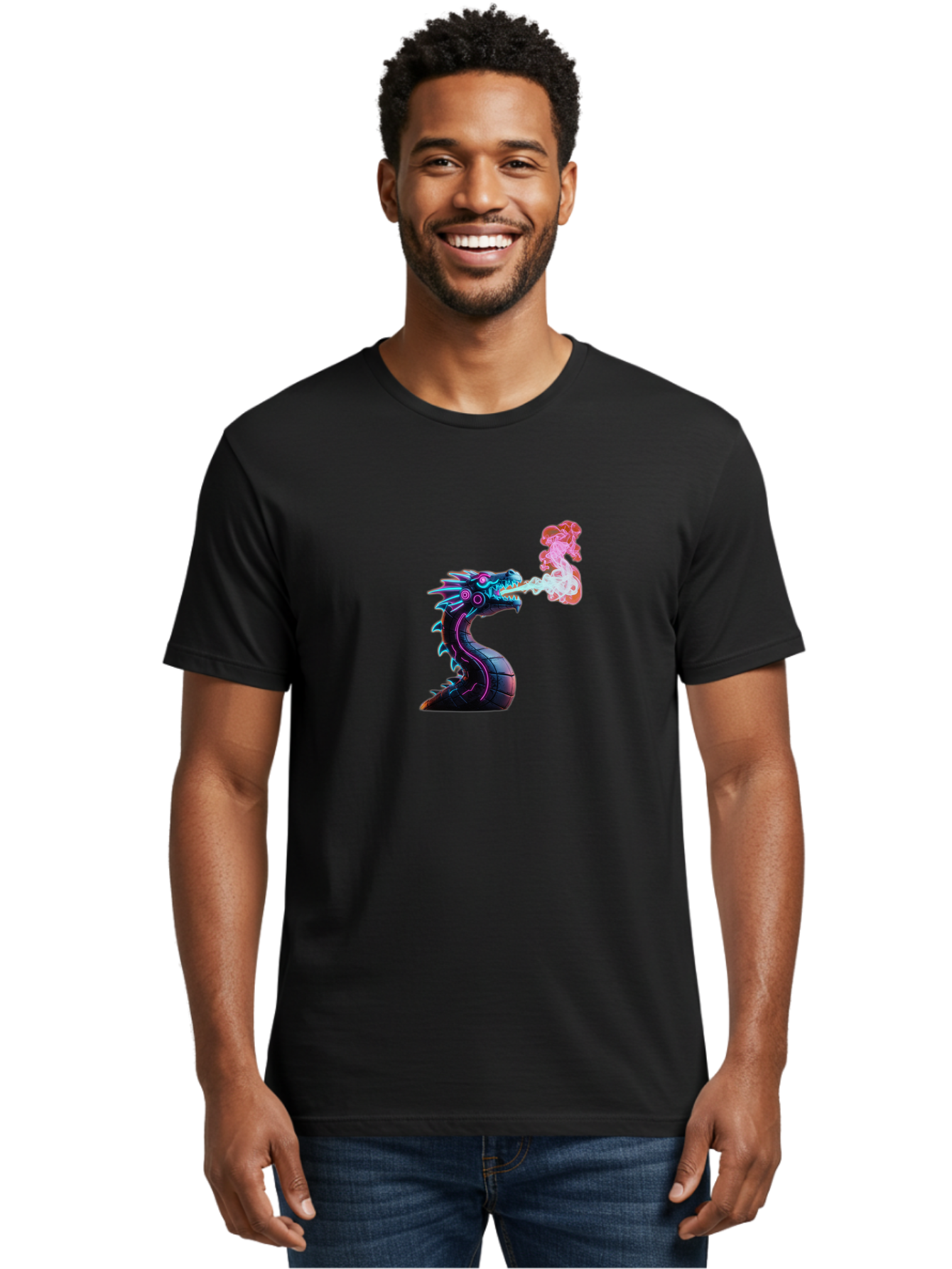 Cyberpunk-Dragon Men'S Graphic Tee, 100% Cotton, Comfortable Casual Summer Wear, Machine Washable, Vintage Camera, Old Camera, Antique Camera, Black Camera, Classic Photography, Photography Equipment, Nostalgic Device, Film Camera, Camera Art Bah890