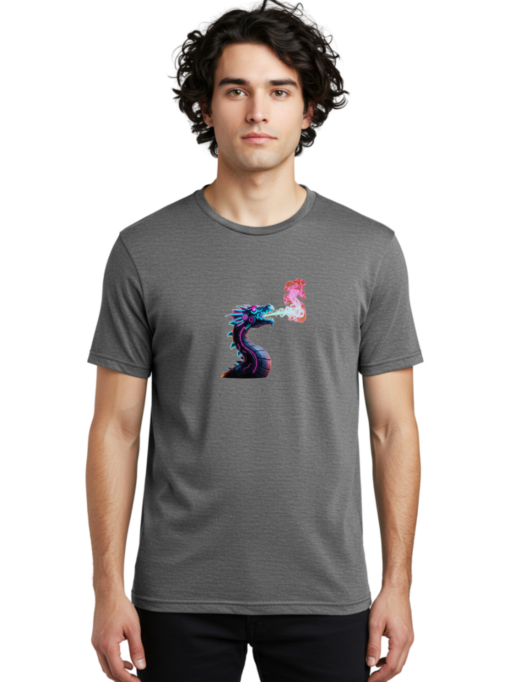 Cyberpunk-Dragon Men'S Graphic Tee, 100% Cotton, Comfortable Casual Summer Wear, Machine Washable, Vintage Camera, Old Camera, Antique Camera, Black Camera, Classic Photography, Photography Equipment, Nostalgic Device, Film Camera, Camera Art Bah890