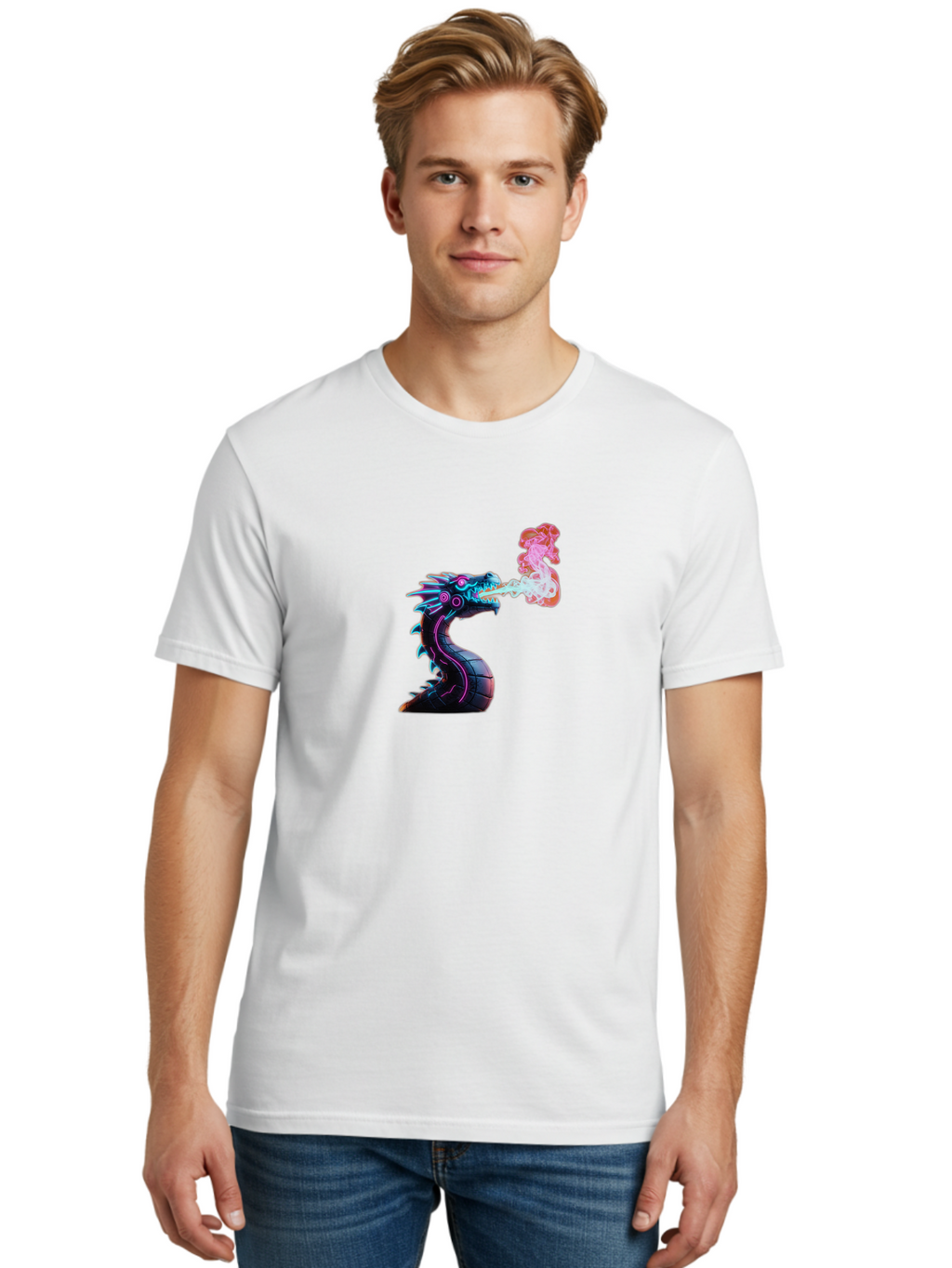 Cyberpunk-Dragon Men'S Graphic Tee, 100% Cotton, Comfortable Casual Summer Wear, Machine Washable, Vintage Camera, Old Camera, Antique Camera, Black Camera, Classic Photography, Photography Equipment, Nostalgic Device, Film Camera, Camera Art Bah890