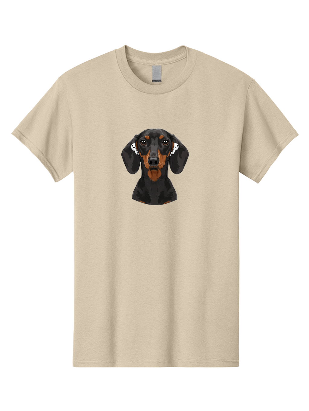 Dachshund-With-Airpods Men'S Graphic Tee, 100% Cotton, Comfortable Casual Summer Wear, Machine Washable, Vintage Camera, Old Camera, Antique Camera, Black Camera, Classic Photography, Photography Equipment, Nostalgic Device, Film Camera, Bah892