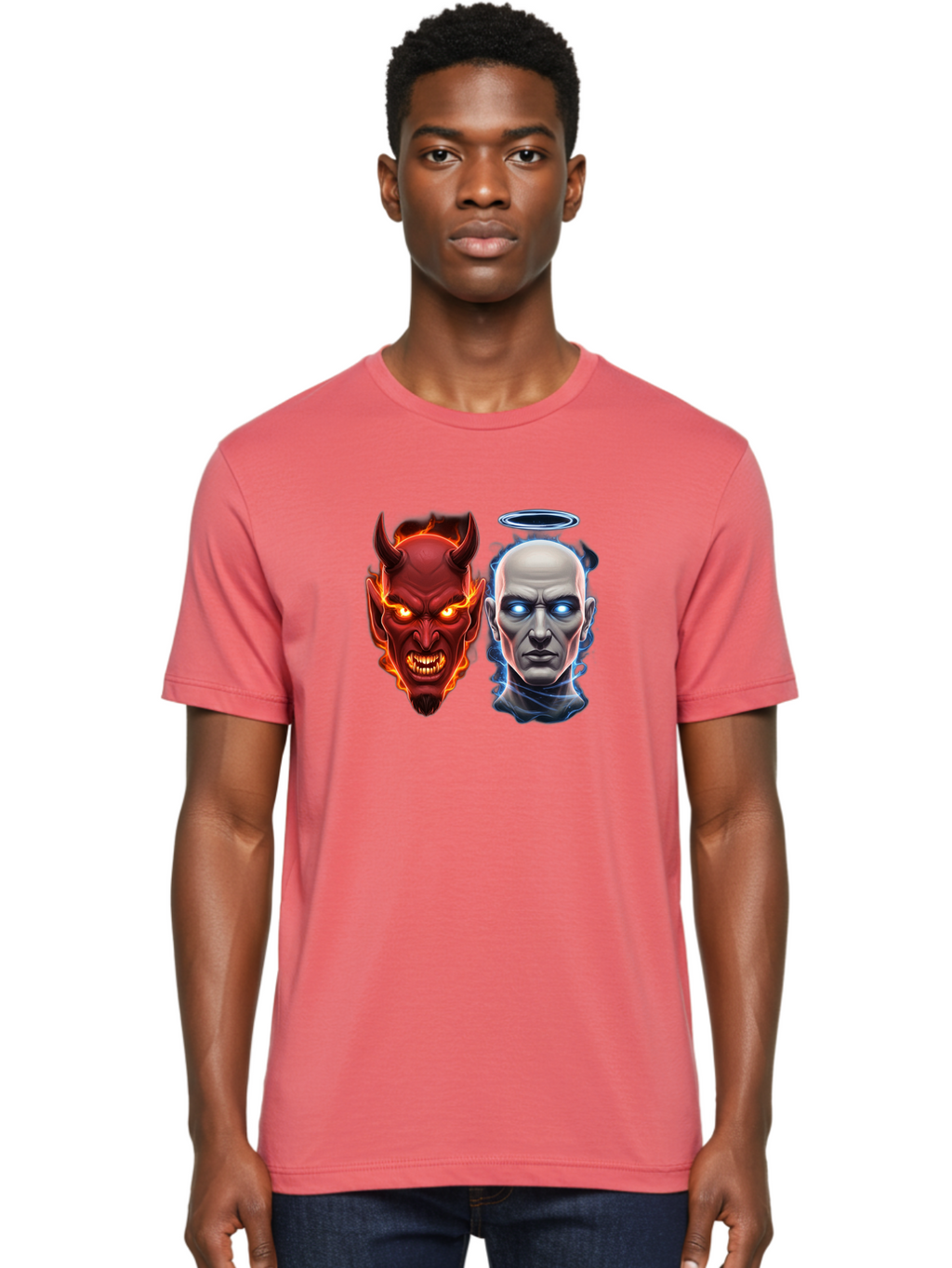 Devil-And-Angel Men'S Graphic Tee, 100% Cotton, Comfortable Casual Summer Wear, Machine Washable, Vintage Camera, Old Camera, Antique Camera, Black Camera, Classic Photography, Photography Equipment, Nostalgic Device, Film Camera, Camera Art Bah899