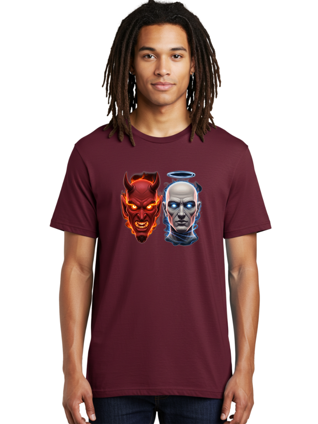 Devil-And-Angel Men'S Graphic Tee, 100% Cotton, Comfortable Casual Summer Wear, Machine Washable, Vintage Camera, Old Camera, Antique Camera, Black Camera, Classic Photography, Photography Equipment, Nostalgic Device, Film Camera, Camera Art Bah899