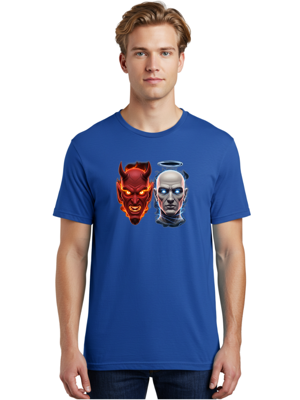 Devil-And-Angel Men'S Graphic Tee, 100% Cotton, Comfortable Casual Summer Wear, Machine Washable, Vintage Camera, Old Camera, Antique Camera, Black Camera, Classic Photography, Photography Equipment, Nostalgic Device, Film Camera, Camera Art Bah899