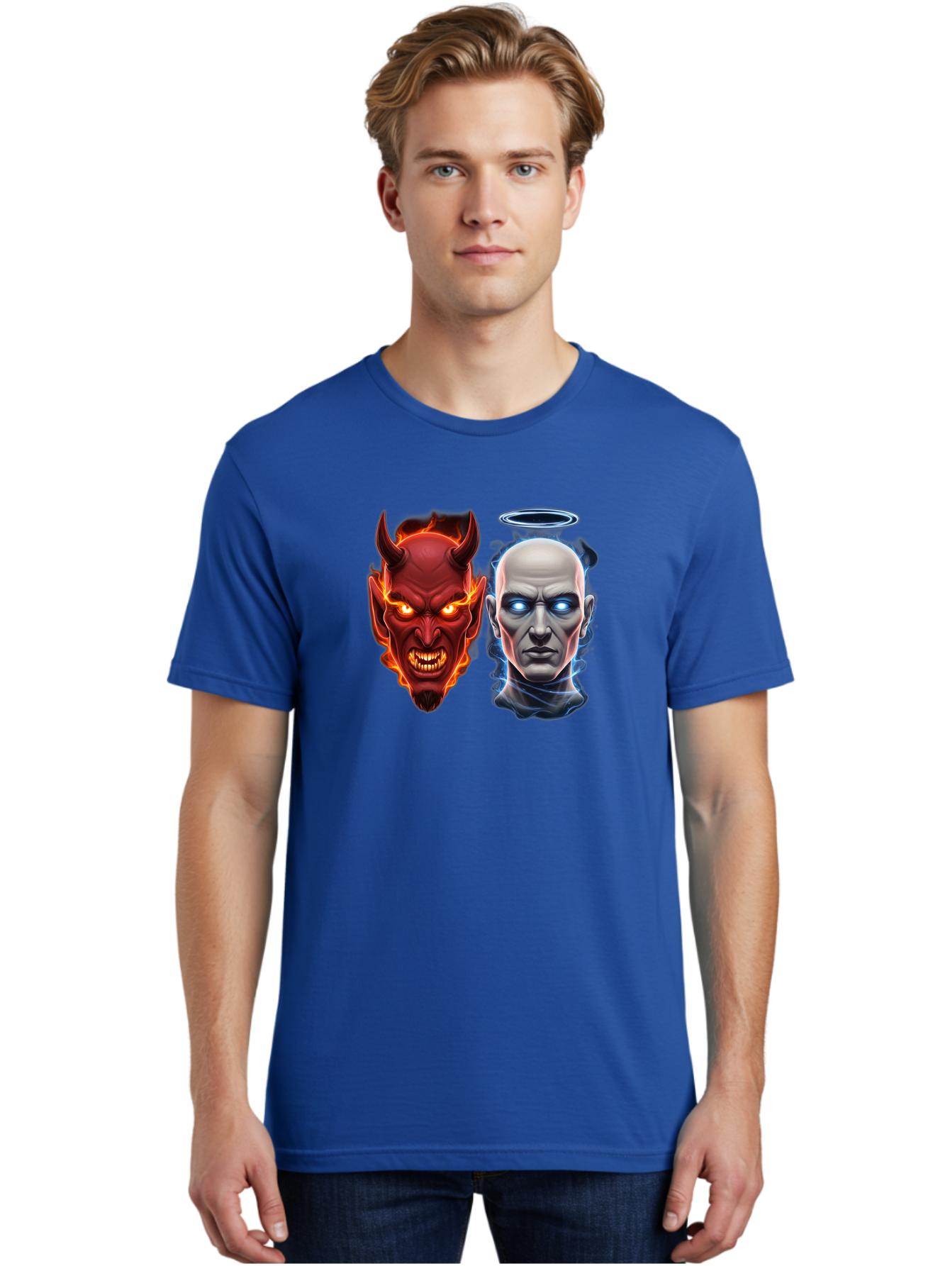Devil-And-Angel Men'S Graphic Tee, 100% Cotton, Comfortable Casual Summer Wear, Machine Washable, Vintage Camera, Old Camera, Antique Camera, Black Camera, Classic Photography, Photography Equipment, Nostalgic Device, Film Camera, Camera Art Bah899
