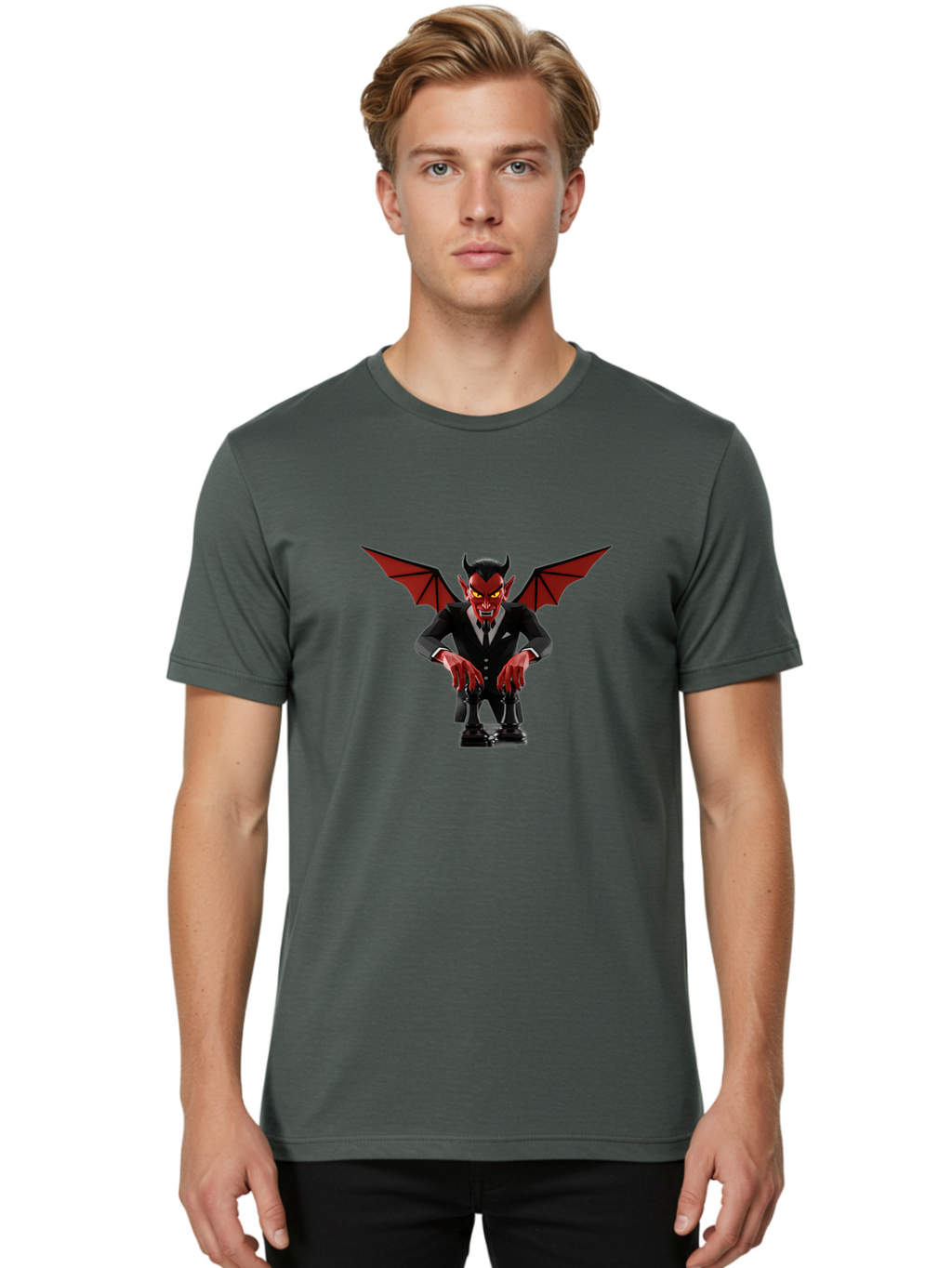 Devil-In-Suit Men'S Graphic Tee, 100% Cotton, Comfortable Casual Summer Wear, Machine Washable, Vintage Camera, Old Camera, Antique Camera, Black Camera, Classic Photography, Photography Equipment, Nostalgic Device, Film Camera, Camera Art Bah901
