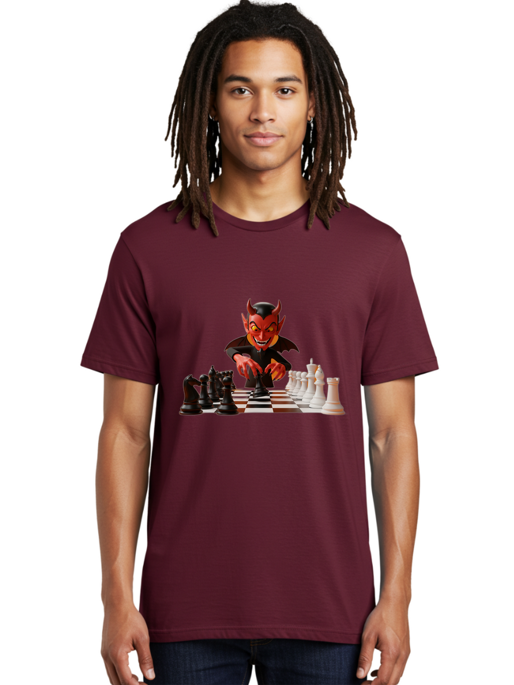 Devil-Playing-Chess Men'S Graphic Tee, 100% Cotton, Comfortable Casual Summer Wear, Machine Washable, Vintage Camera, Old Camera, Antique Camera, Black Camera, Classic Photography, Photography Equipment, Nostalgic Device, Film Camera, Bah902