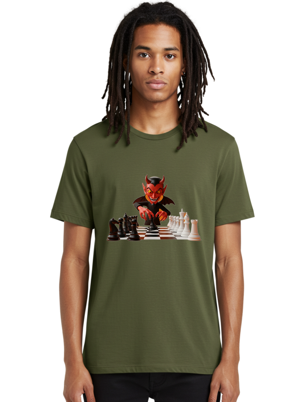 Devil-Playing-Chess Men'S Graphic Tee, 100% Cotton, Comfortable Casual Summer Wear, Machine Washable, Vintage Camera, Old Camera, Antique Camera, Black Camera, Classic Photography, Photography Equipment, Nostalgic Device, Film Camera, Bah902