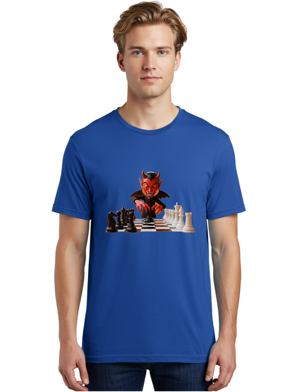 Devil-Playing-Chess Men'S Graphic Tee, 100% Cotton, Comfortable Casual Summer Wear, Machine Washable, Vintage Camera, Old Camera, Antique Camera, Black Camera, Classic Photography, Photography Equipment, Nostalgic Device, Film Camera, Bah902