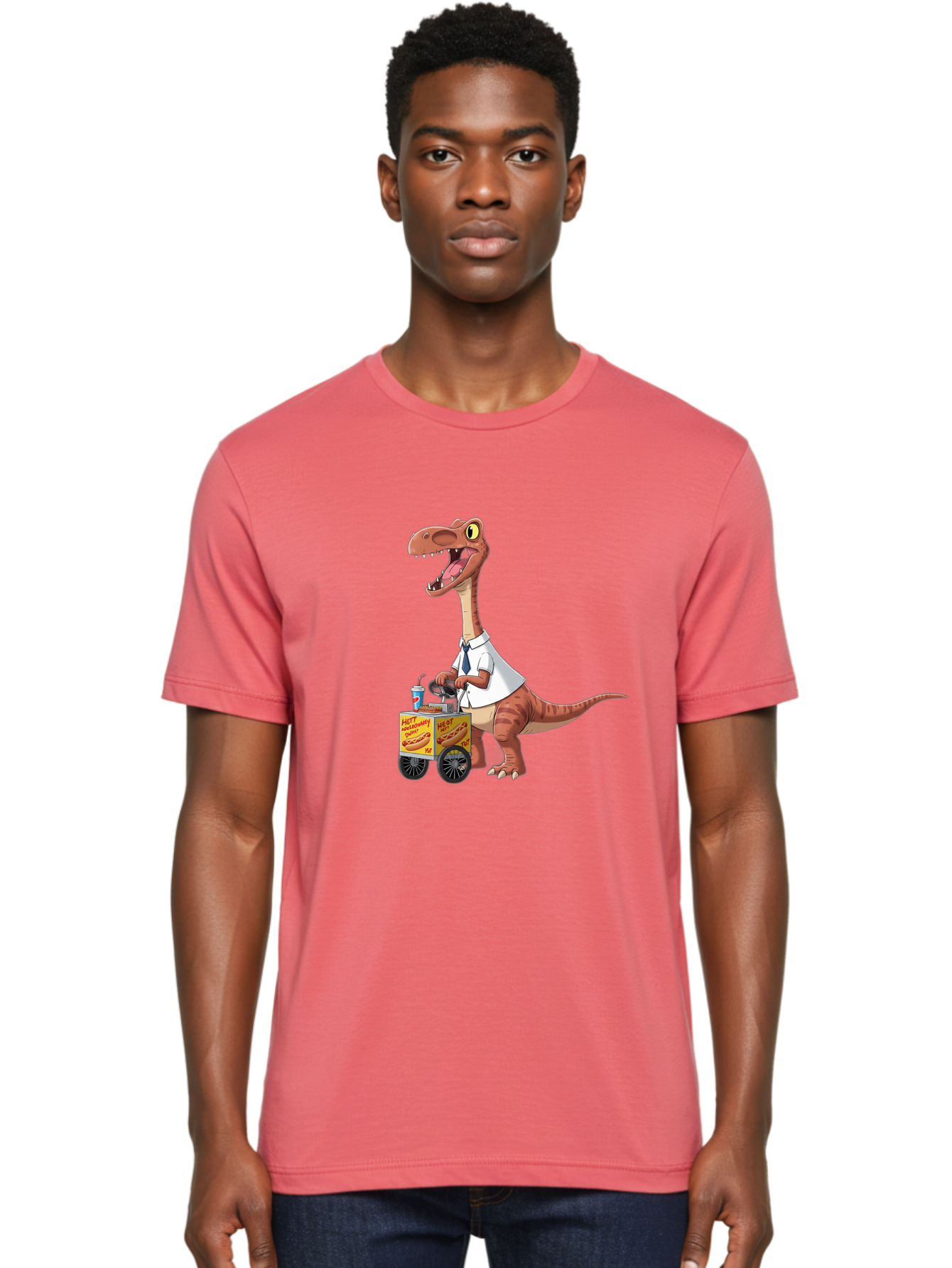 Dino-Hot-Dog-Cart Men'S Graphic Tee, 100% Cotton, Comfortable Casual Summer Wear, Machine Washable, Vintage Camera, Old Camera, Antique Camera, Black Camera, Classic Photography, Photography Equipment, Nostalgic Device, Film Camera, Camera Art Bah911
