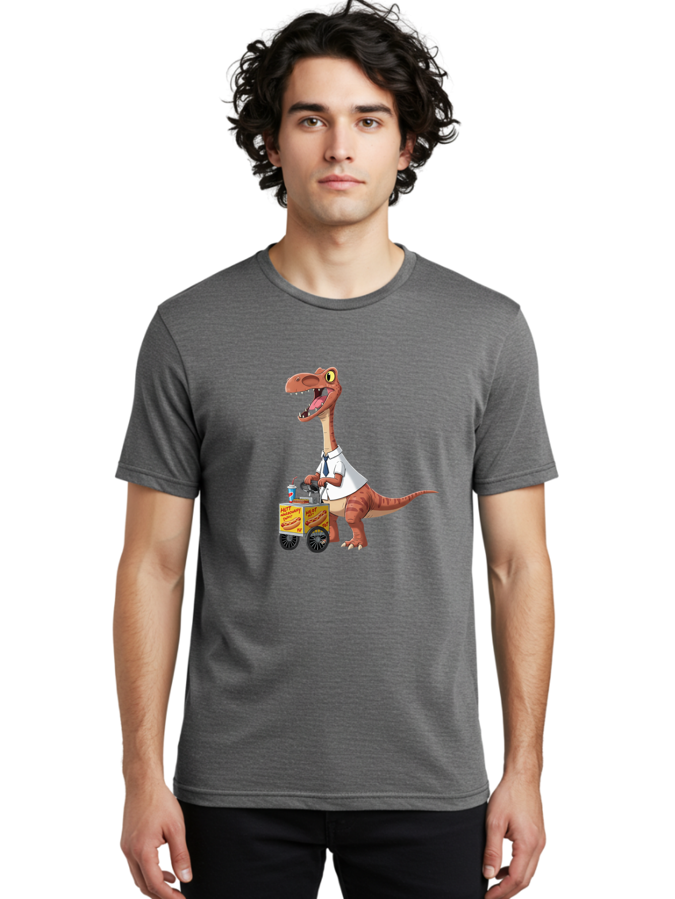Dino-Hot-Dog-Cart Men'S Graphic Tee, 100% Cotton, Comfortable Casual Summer Wear, Machine Washable, Vintage Camera, Old Camera, Antique Camera, Black Camera, Classic Photography, Photography Equipment, Nostalgic Device, Film Camera, Camera Art Bah911