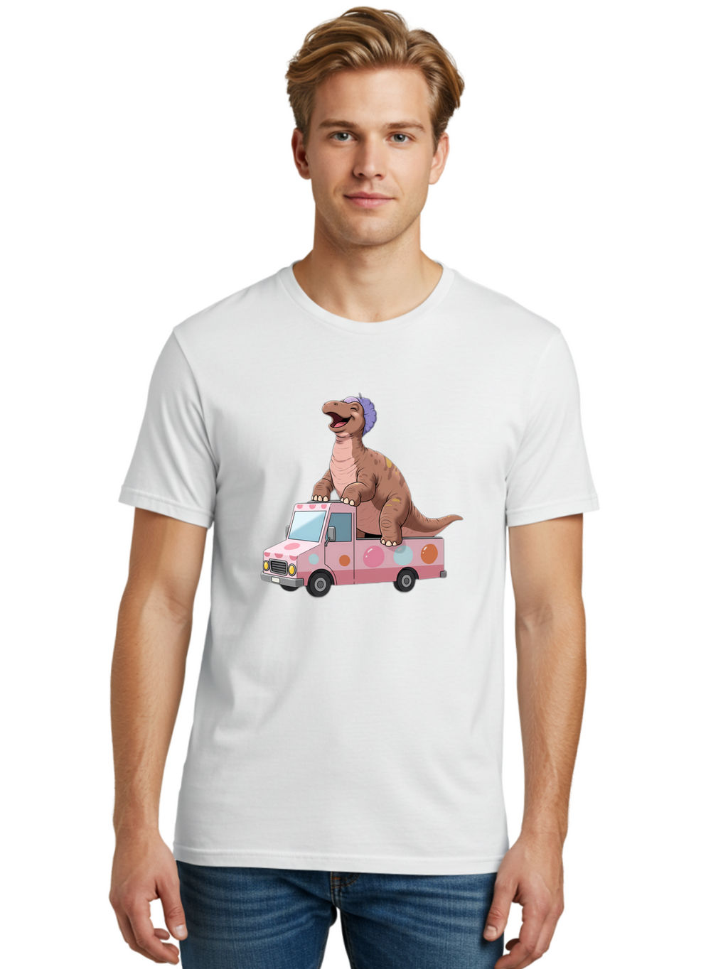 Dino-Ice-Cream-Truck Men'S Graphic Tee, 100% Cotton, Comfortable Casual Summer Wear, Machine Washable, Vintage Camera, Old Camera, Antique Camera, Black Camera, Classic Photography, Photography Equipment, Nostalgic Device, Film Camera, Bah912