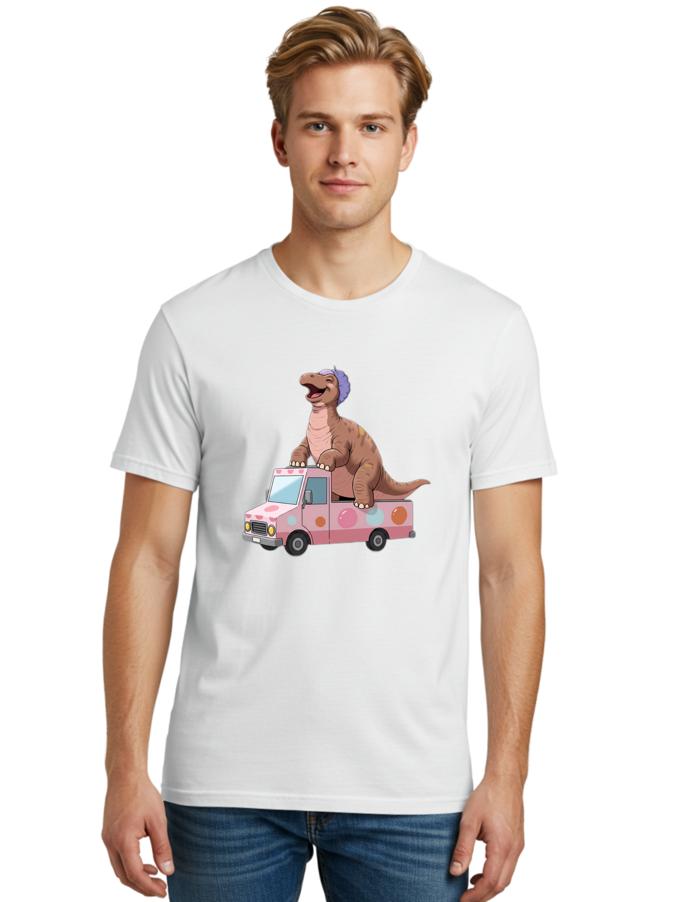 Dino-Ice-Cream-Truck Men'S Graphic Tee, 100% Cotton, Comfortable Casual Summer Wear, Machine Washable, Vintage Camera, Old Camera, Antique Camera, Black Camera, Classic Photography, Photography Equipment, Nostalgic Device, Film Camera, Bah912