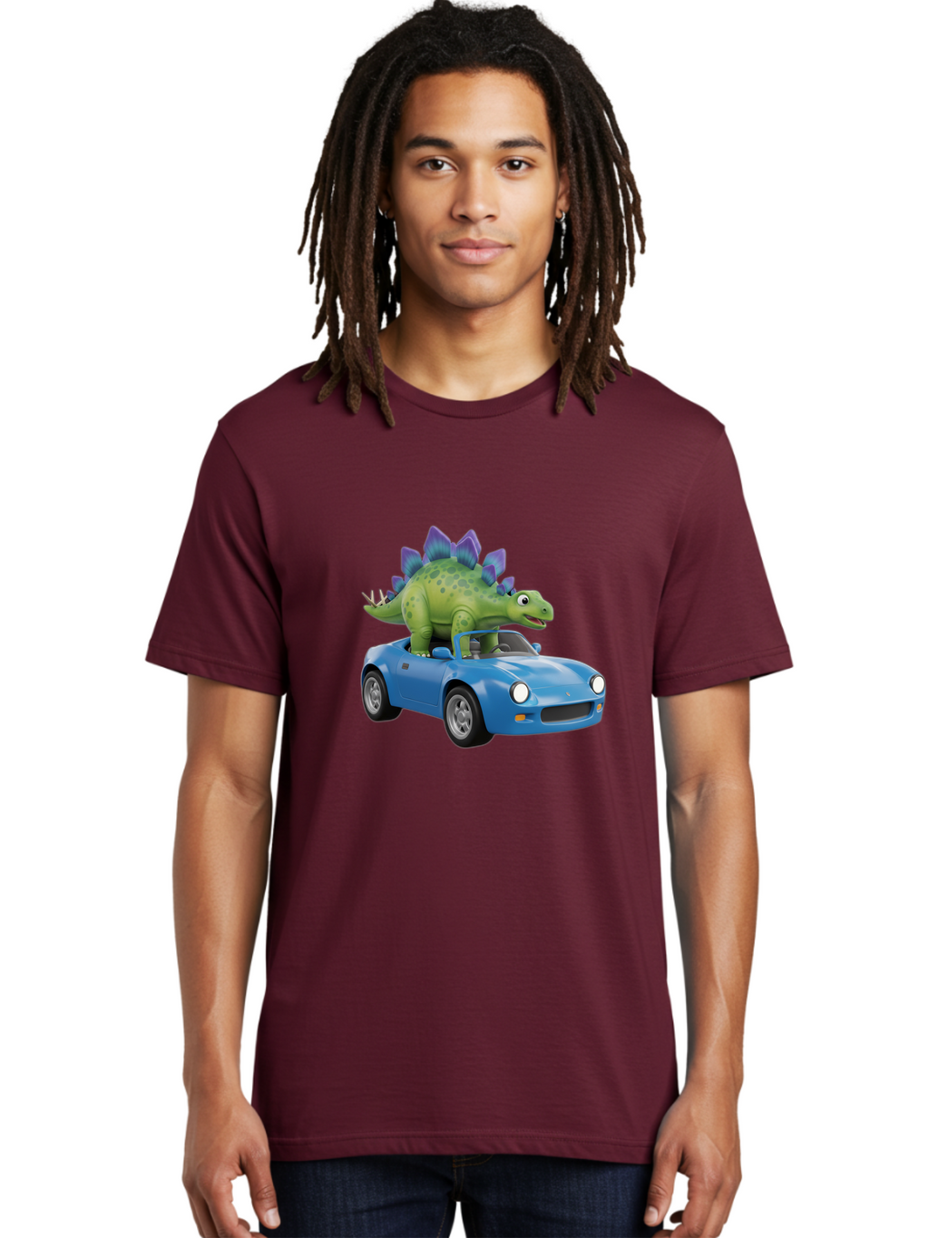 Dino-In-Blue-Car Men'S Graphic Tee, 100% Cotton, Comfortable Casual Summer Wear, Machine Washable, Vintage Camera, Old Camera, Antique Camera, Black Camera, Classic Photography, Photography Equipment, Nostalgic Device, Film Camera, Camera Art Bah914