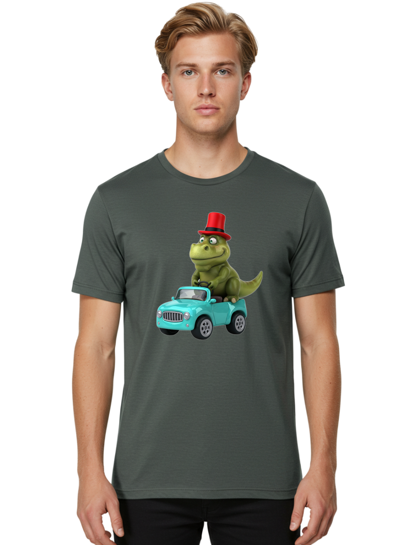 Dino-In-Red-Top-Hat Men'S Graphic Tee, 100% Cotton, Comfortable Casual Summer Wear, Machine Washable, Vintage Camera, Old Camera, Antique Camera, Black Camera, Classic Photography, Photography Equipment, Nostalgic Device, Film Camera, Bah917