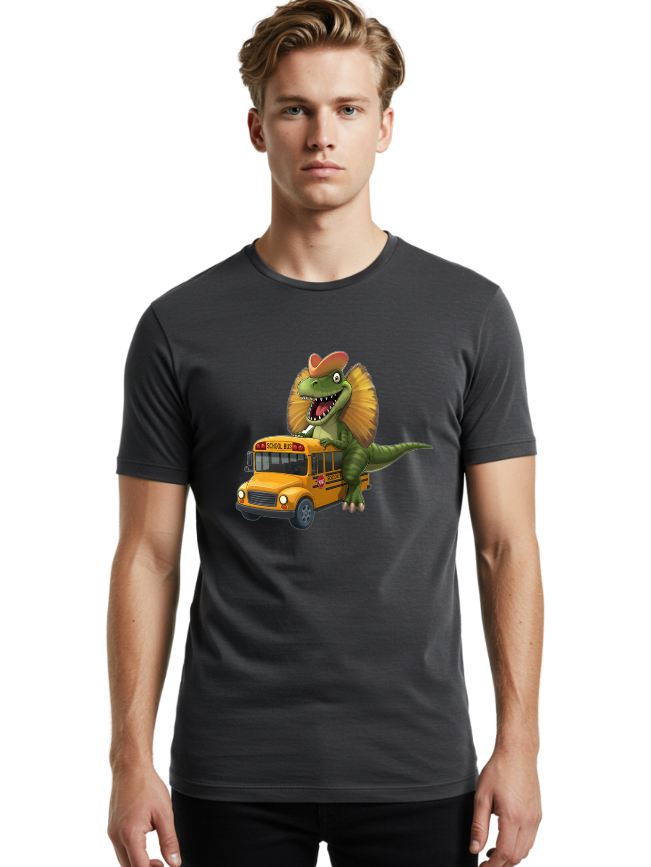 Dino-On-School-Bus Men'S Graphic Tee, 100% Cotton, Comfortable Casual Summer Wear, Machine Washable, Vintage Camera, Old Camera, Antique Camera, Black Camera, Classic Photography, Photography Equipment, Nostalgic Device, Film Camera, Bah920