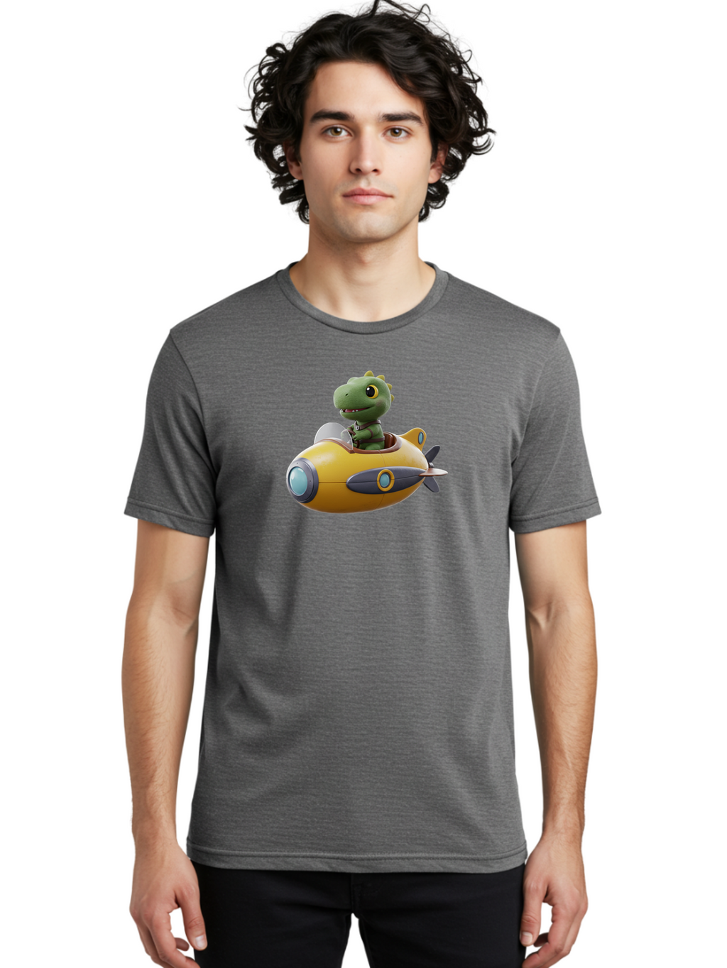 Dino-Pilot Men'S Graphic Tee, 100% Cotton, Comfortable Casual Summer Wear, Machine Washable, Vintage Camera, Old Camera, Antique Camera, Black Camera, Classic Photography, Photography Equipment, Nostalgic Device, Film Camera, Camera Art Bah922
