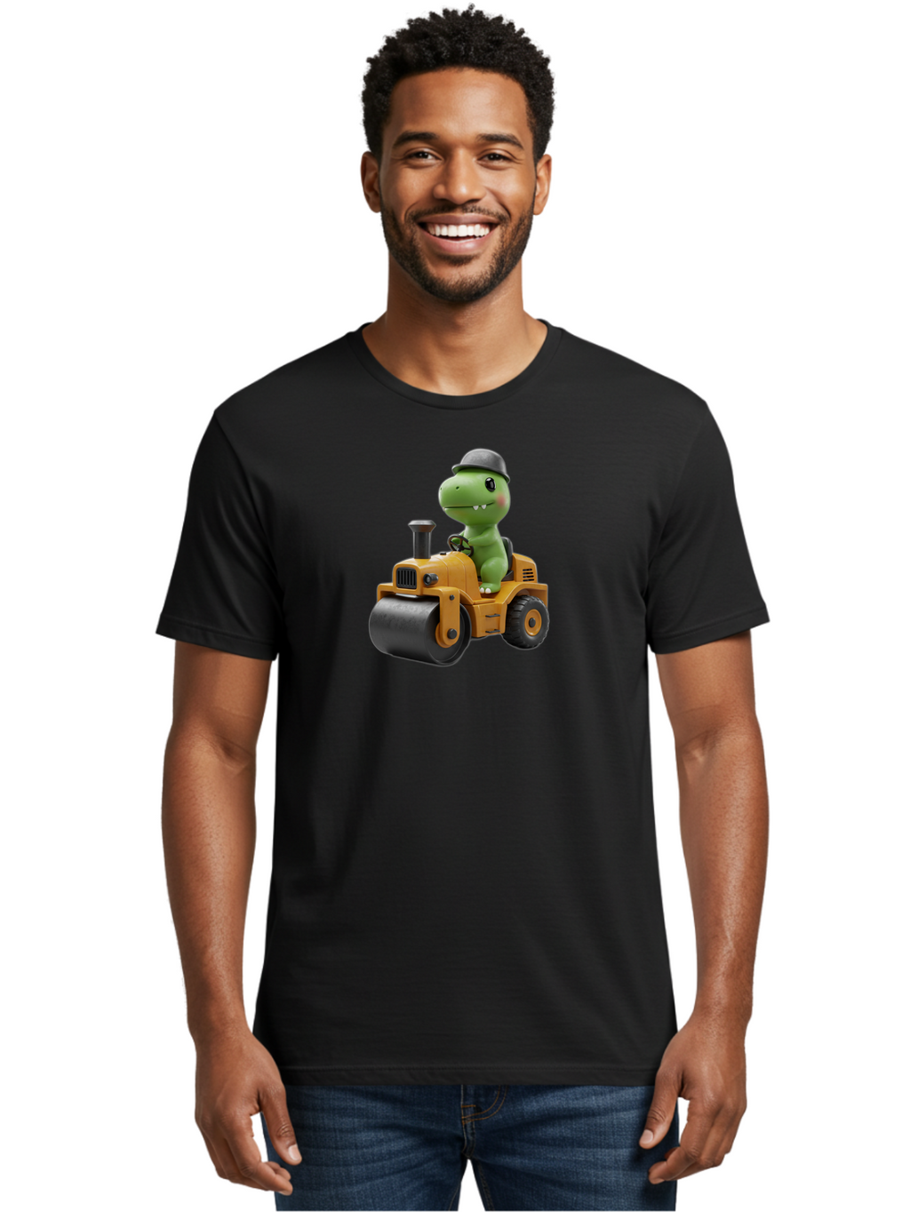 Dino-Steamroller Men'S Graphic Tee, 100% Cotton, Comfortable Casual Summer Wear, Machine Washable, Vintage Camera, Old Camera, Antique Camera, Black Camera, Classic Photography, Photography Equipment, Nostalgic Device, Film Camera, Camera Art Bah923