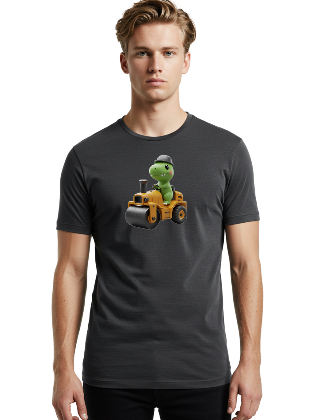 Dino-Steamroller Men'S Graphic Tee, 100% Cotton, Comfortable Casual Summer Wear, Machine Washable, Vintage Camera, Old Camera, Antique Camera, Black Camera, Classic Photography, Photography Equipment, Nostalgic Device, Film Camera, Camera Art Bah923