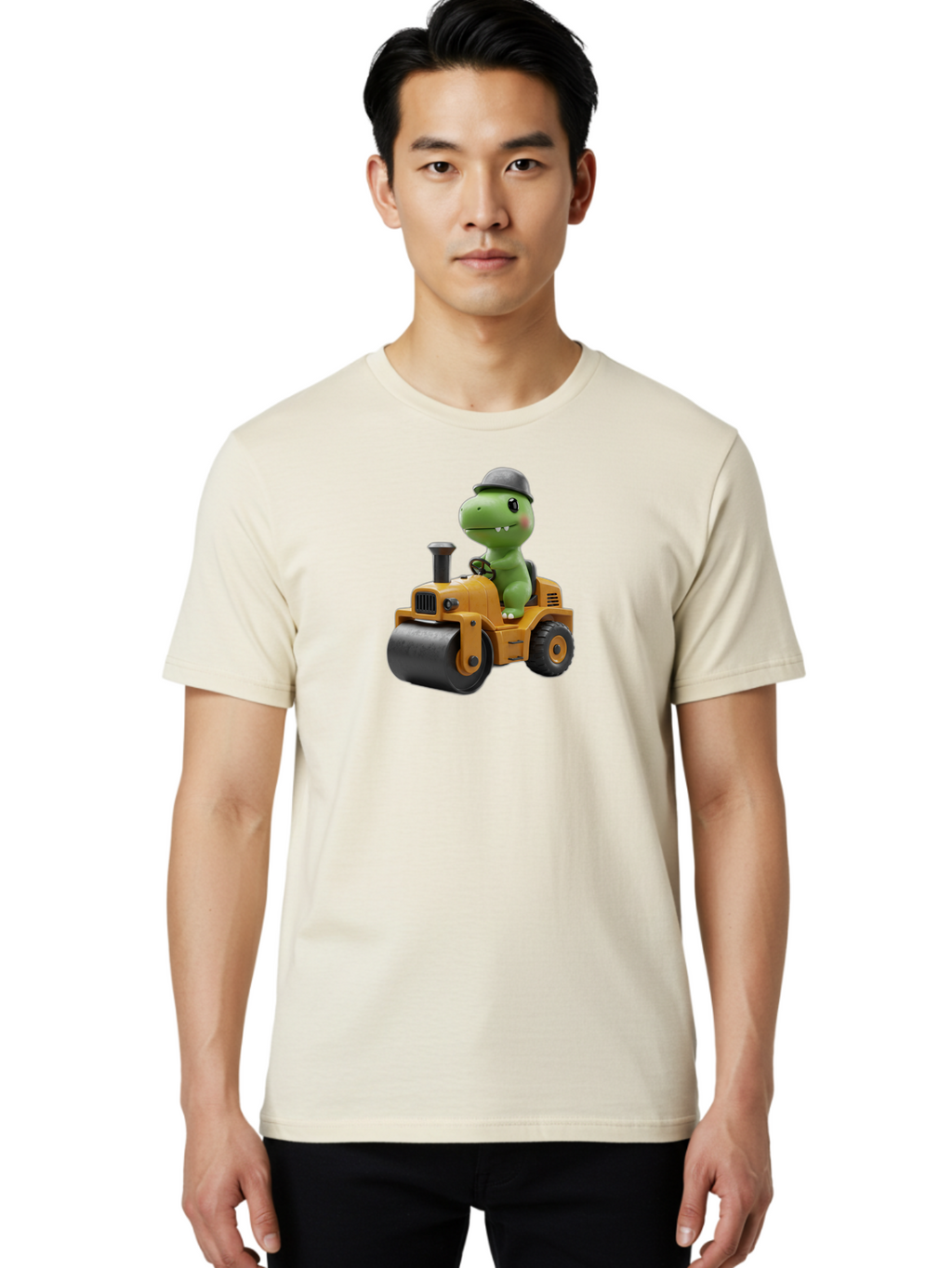 Dino-Steamroller Men'S Graphic Tee, 100% Cotton, Comfortable Casual Summer Wear, Machine Washable, Vintage Camera, Old Camera, Antique Camera, Black Camera, Classic Photography, Photography Equipment, Nostalgic Device, Film Camera, Camera Art Bah923