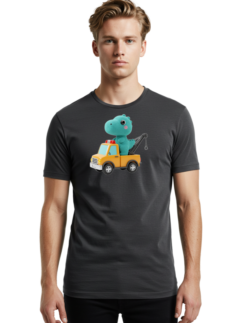 Dino-Tow-Truck Men'S Graphic Tee, 100% Cotton, Comfortable Casual Summer Wear, Machine Washable, Vintage Camera, Old Camera, Antique Camera, Black Camera, Classic Photography, Photography Equipment, Nostalgic Device, Film Camera, Camera Art Bah925