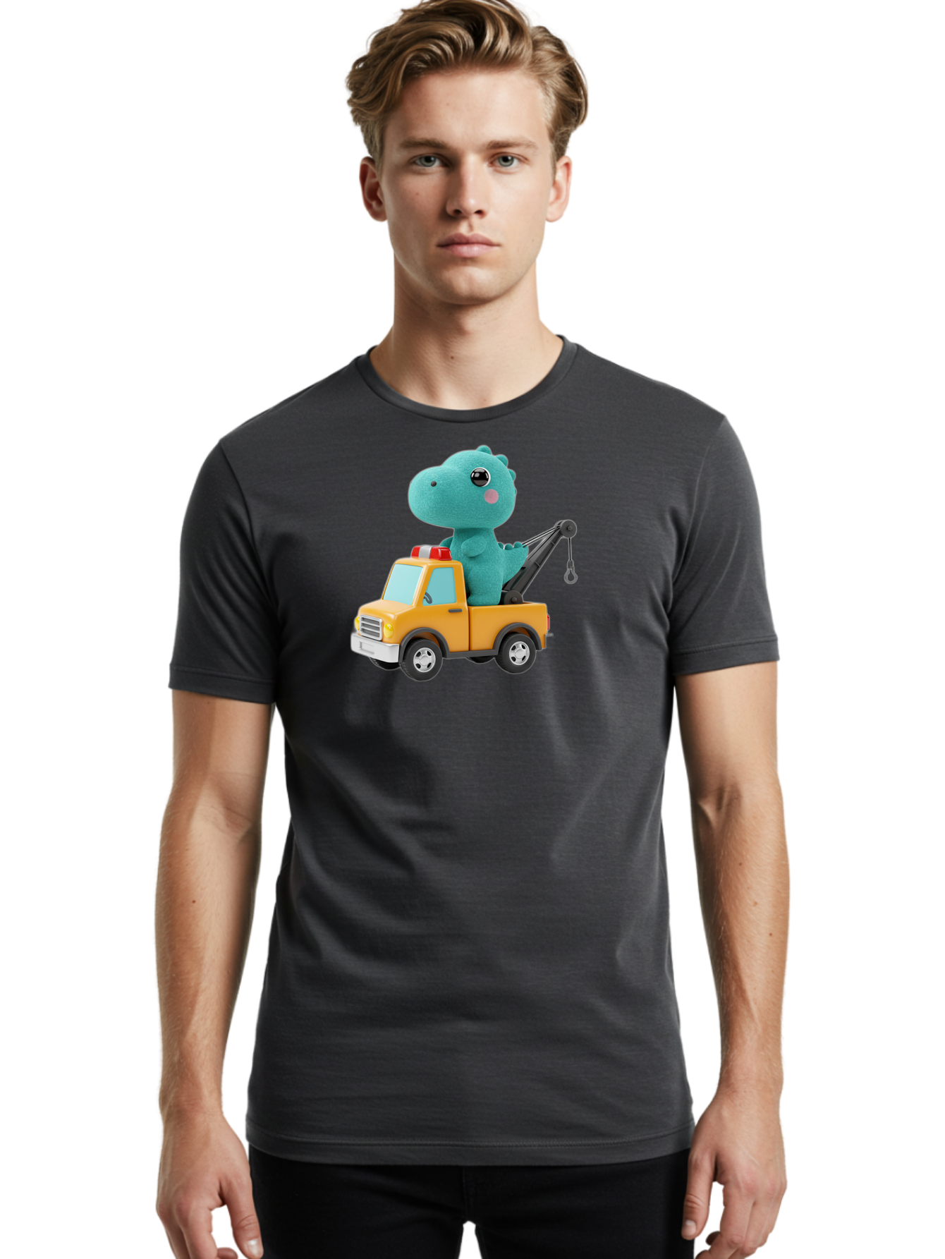 Dino-Tow-Truck Men'S Graphic Tee, 100% Cotton, Comfortable Casual Summer Wear, Machine Washable, Vintage Camera, Old Camera, Antique Camera, Black Camera, Classic Photography, Photography Equipment, Nostalgic Device, Film Camera, Camera Art Bah925