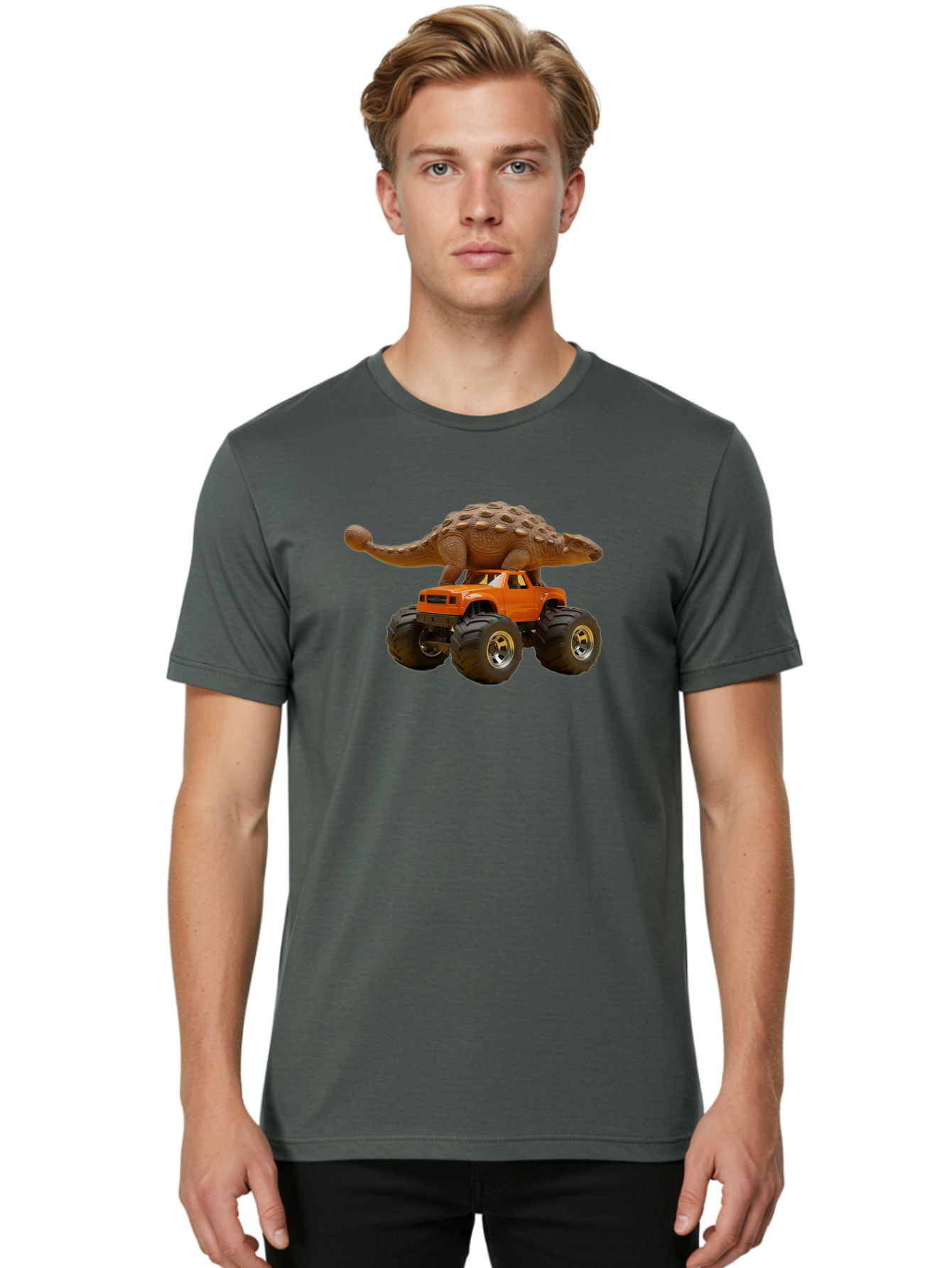 Dino-Truck-1 Men'S Graphic Tee, 100% Cotton, Comfortable Casual Summer Wear, Machine Washable, Vintage Camera, Old Camera, Antique Camera, Black Camera, Classic Photography, Photography Equipment, Nostalgic Device, Film Camera, Camera Art Bah926
